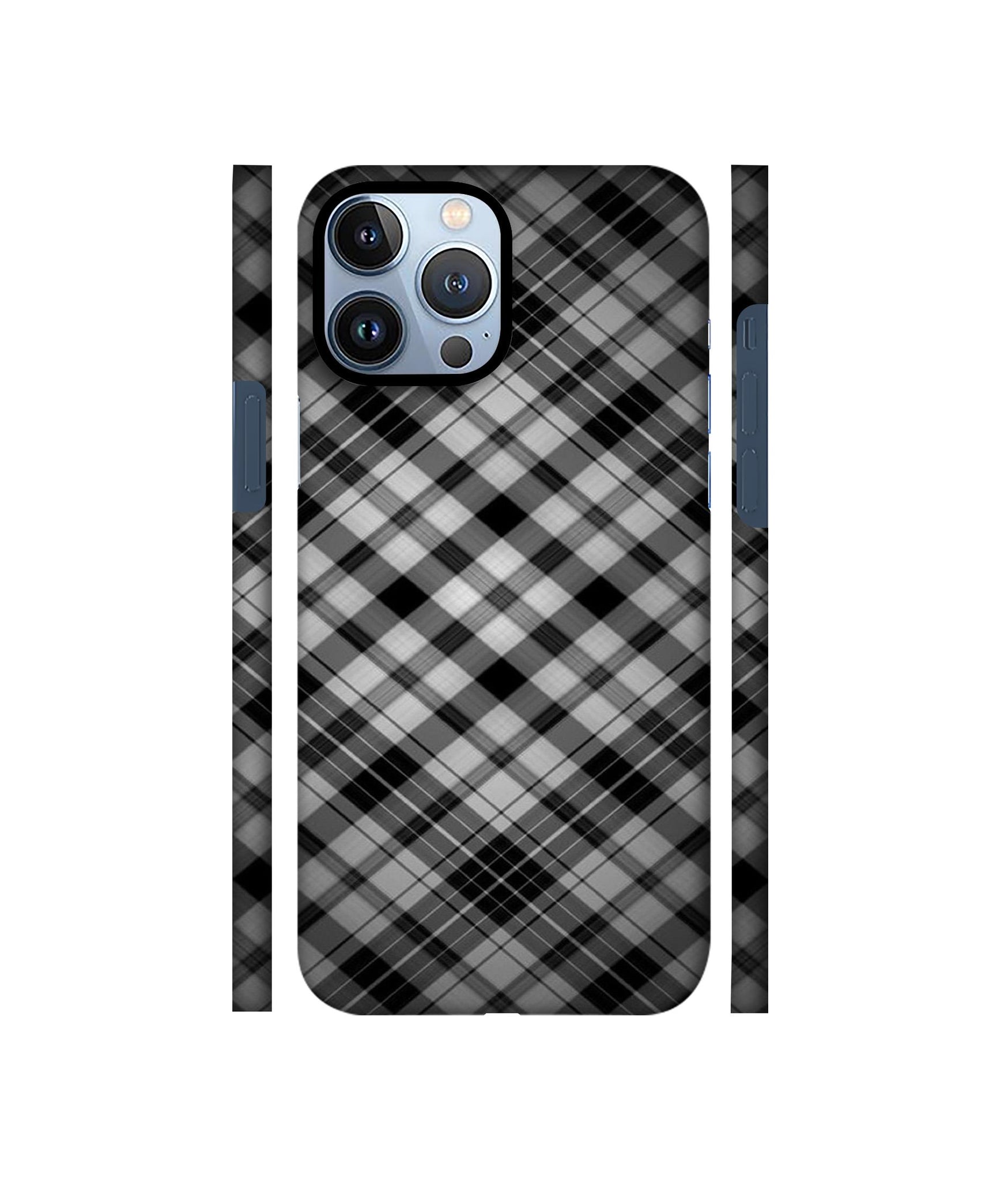 Black Stripes Pattern Designer Hard Back Cover for Apple iPhone 13 Pro