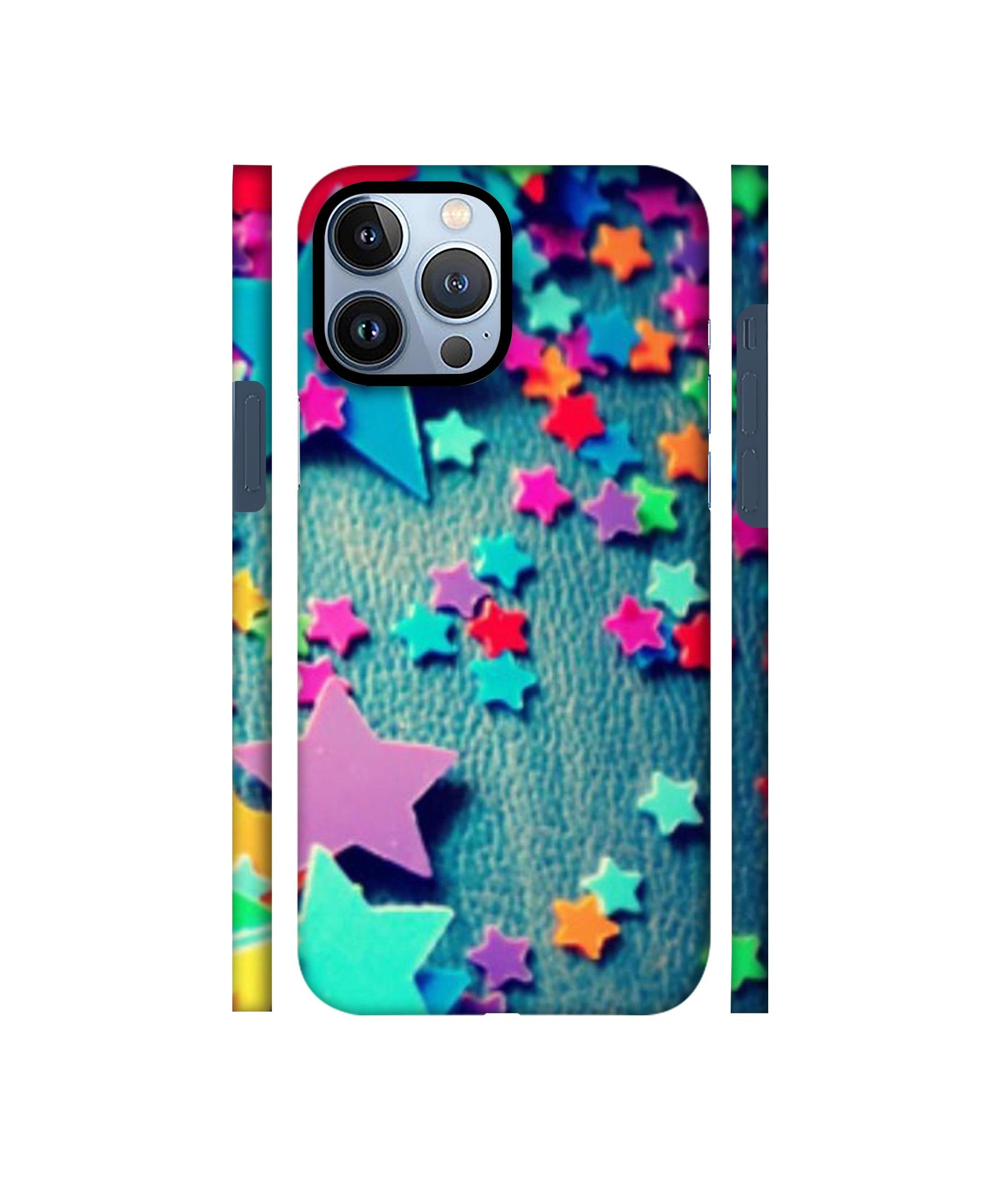 Colorful Stars Designer Hard Back Cover for Apple iPhone 13 Pro