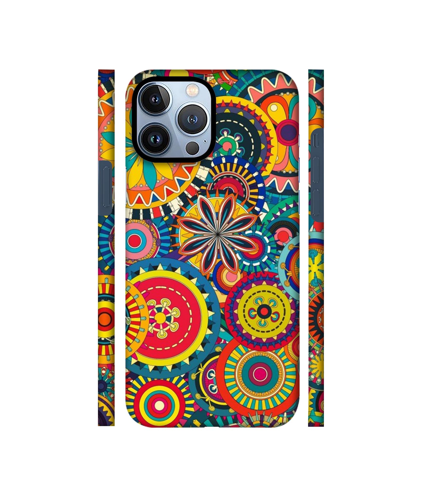 Ring Pattern Print Designer Hard Back Cover for Apple iPhone 13 Pro