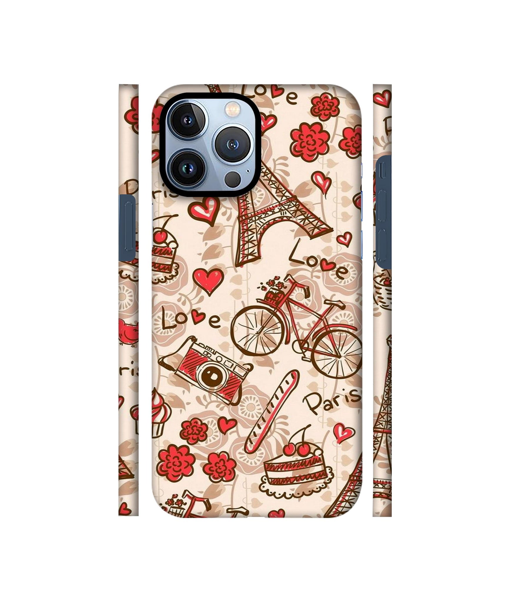 Vintage Paris Designer Hard Back Cover for Apple iPhone 13 Pro