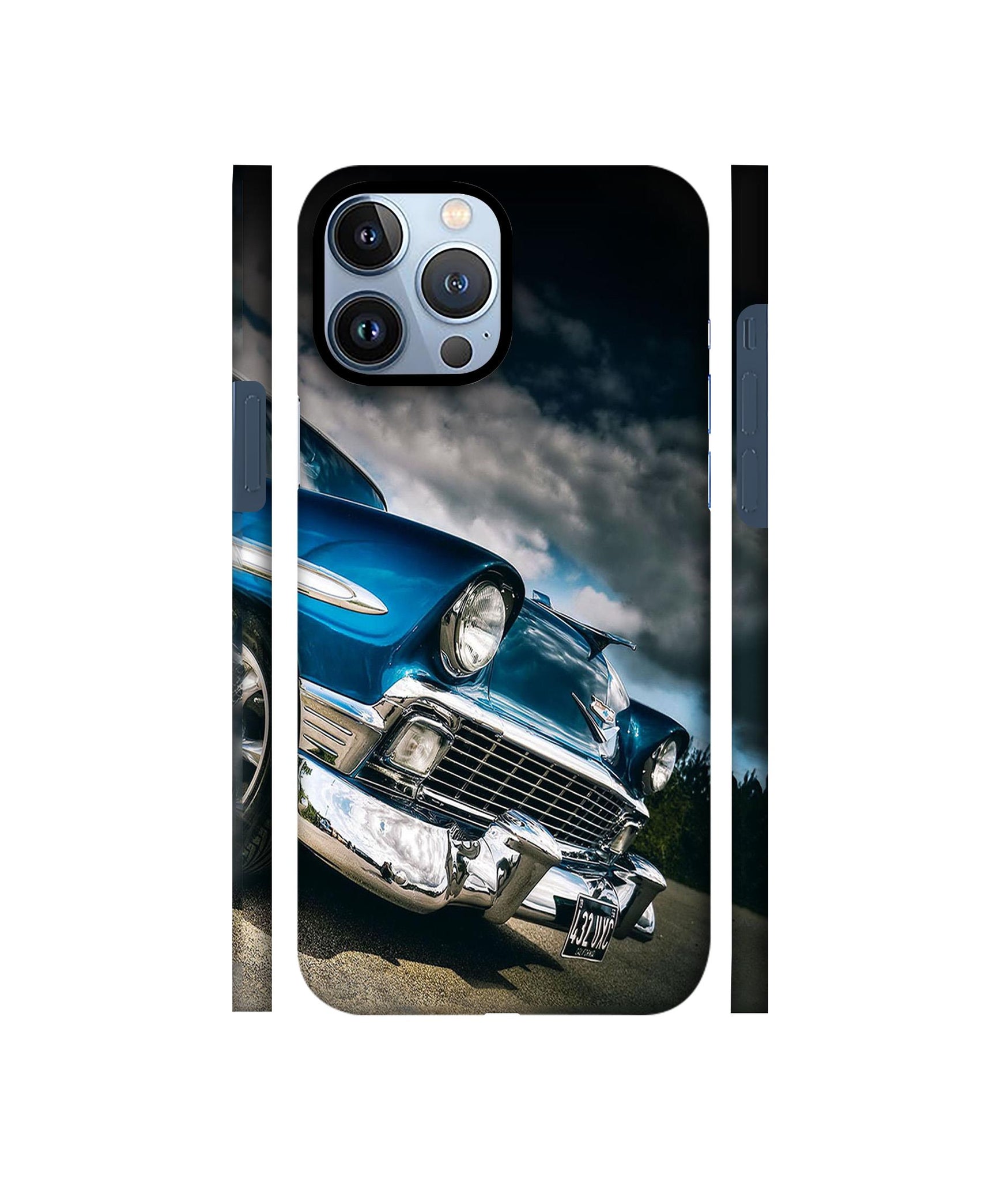 Vintage Car Pattern Designer Hard Back Cover for Apple iPhone 13 Pro