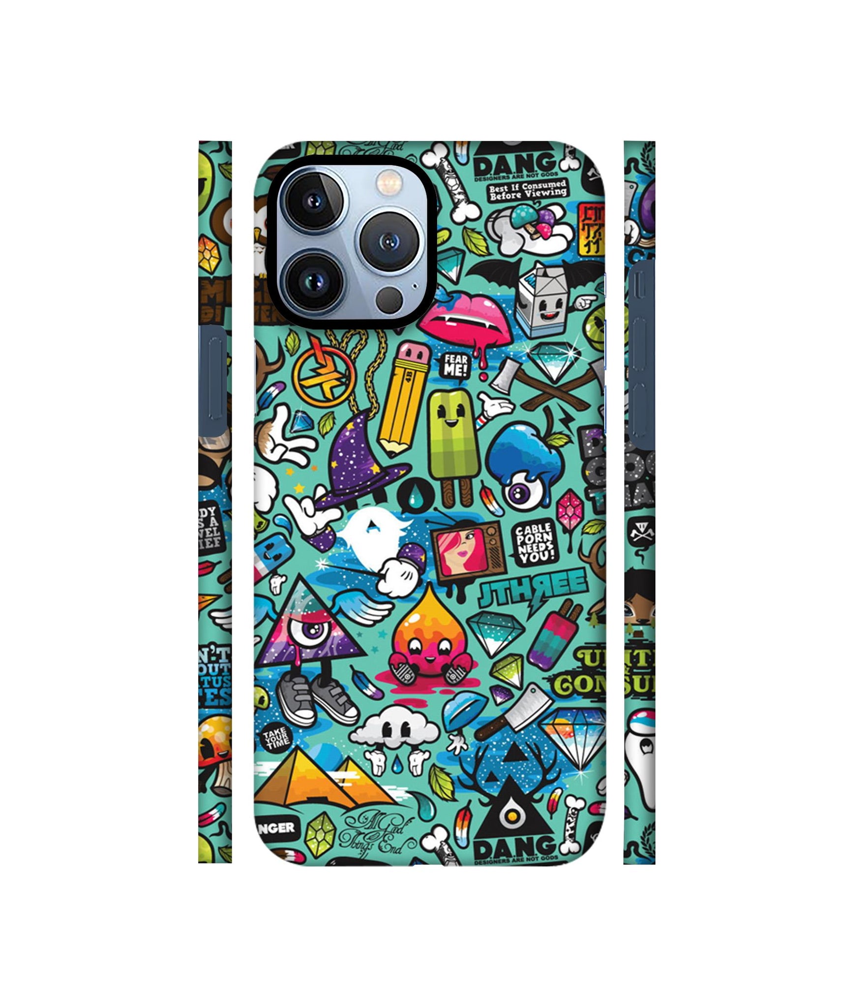 Crazy Designer Hard Back Cover for Apple iPhone 13 Pro