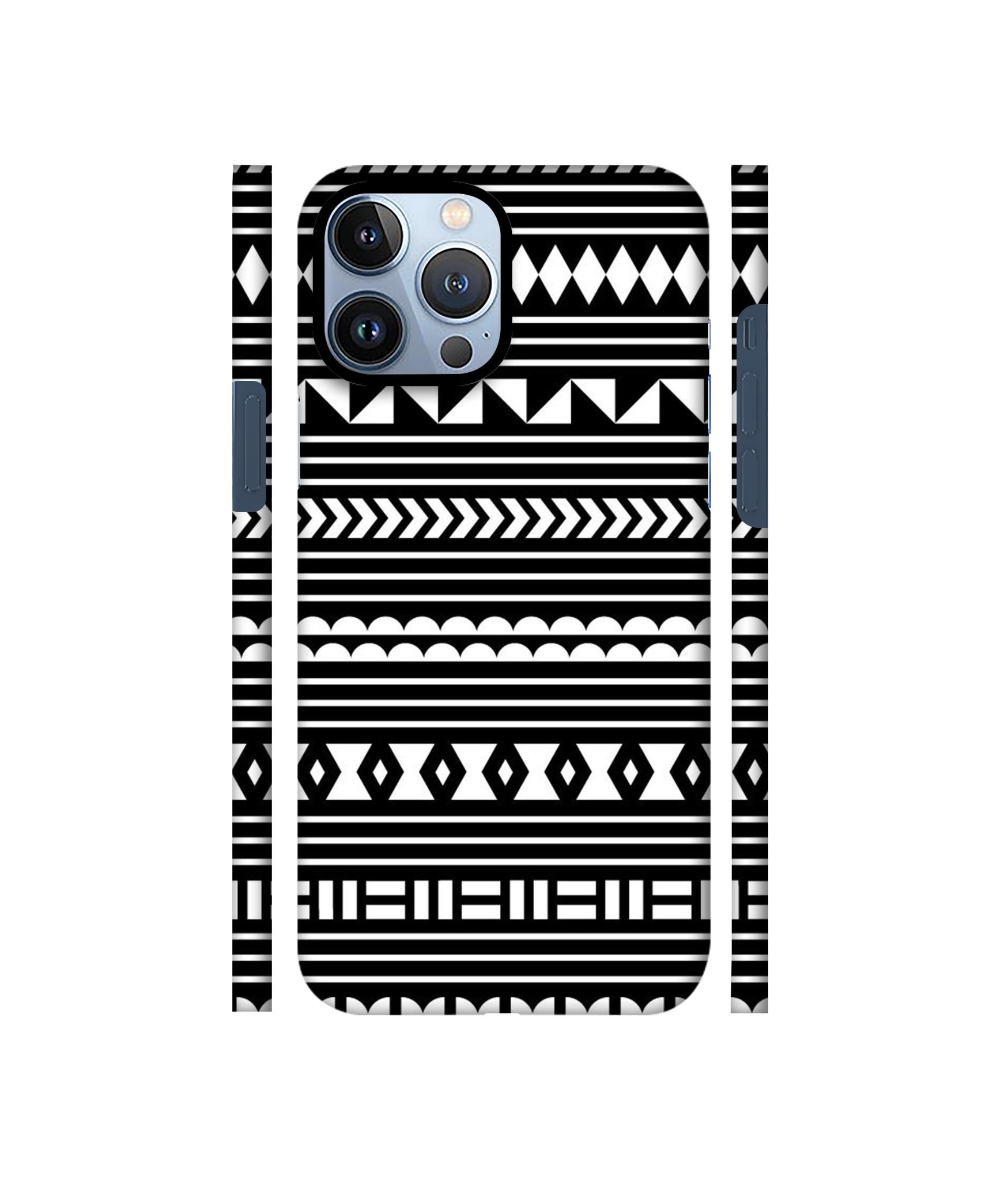 Black Pattern Designer Hard Back Cover for Apple iPhone 13 Pro