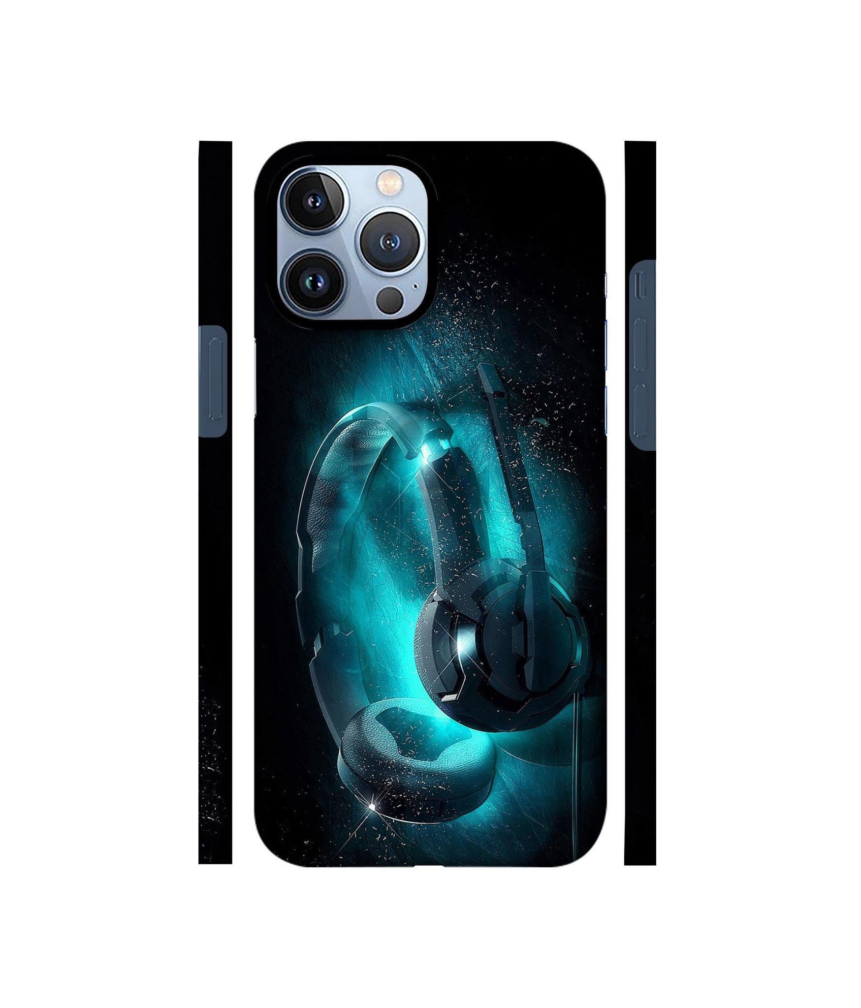 Cool Headphone Designer Hard Back Cover for Apple iPhone 13 Pro