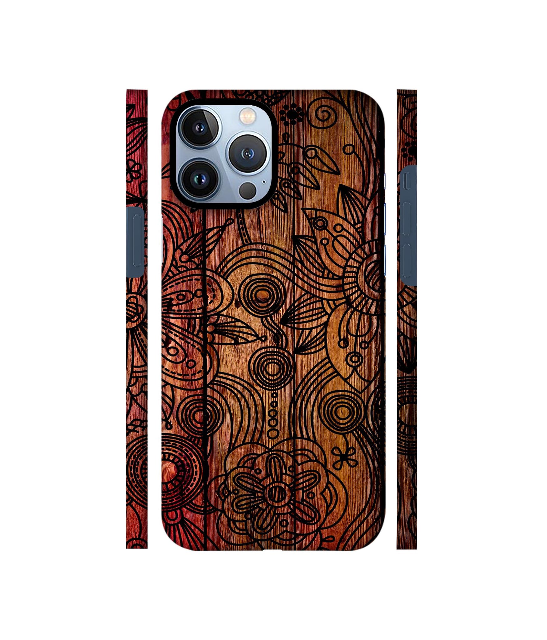 Dark Wooden Background Designer Hard Back Cover for Apple iPhone 13 Pro