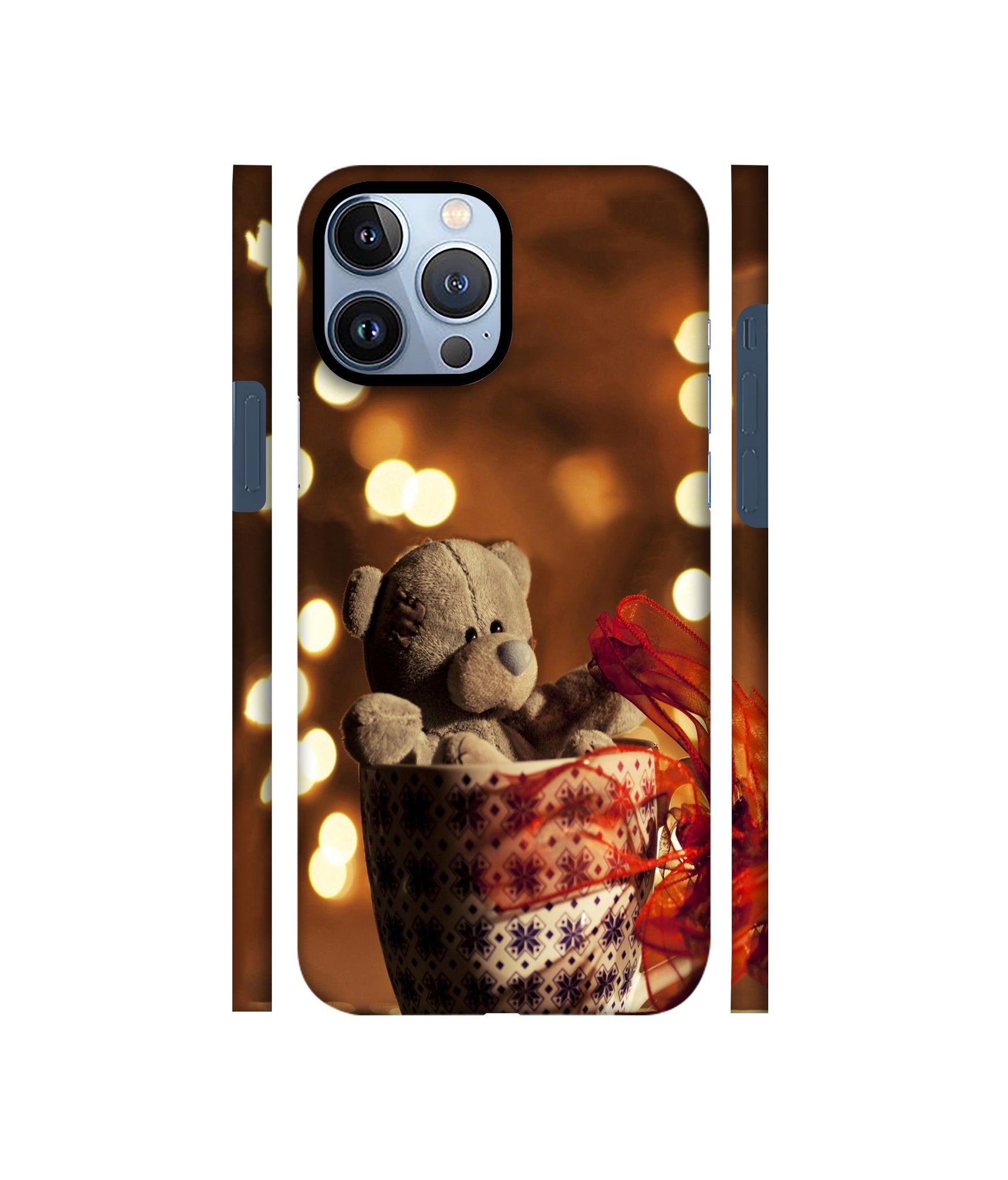 Teddy In Cup Designer Hard Back Cover for Apple iPhone 13 Pro