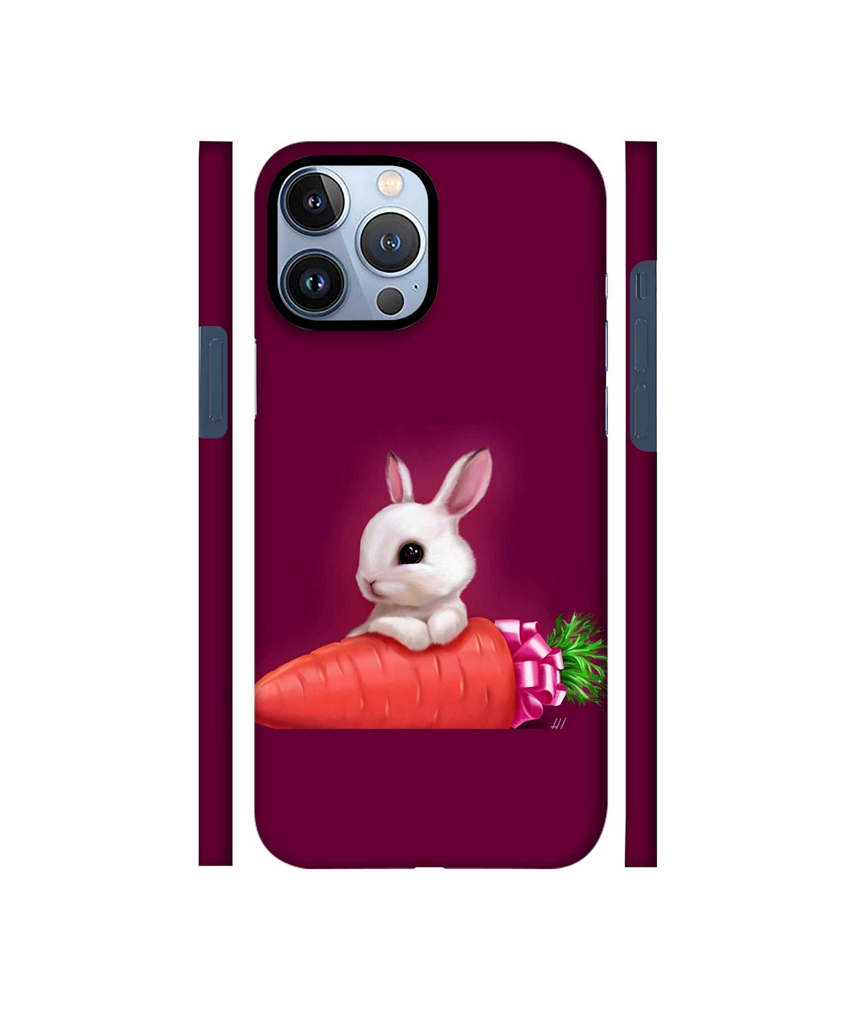 Bunny With Carrot Designer Hard Back Cover for Apple iPhone 13 Pro