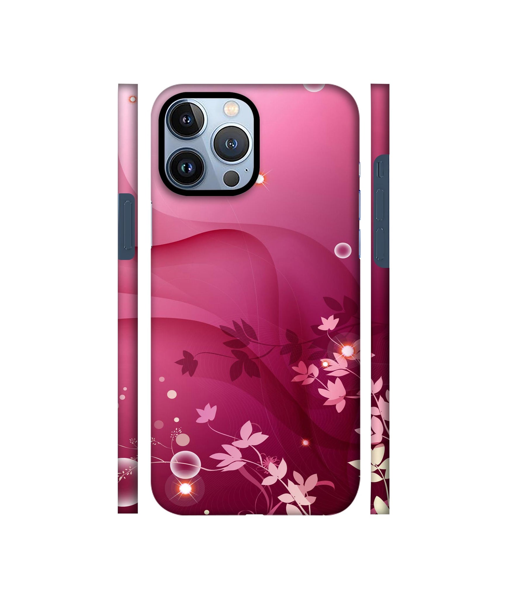 Pink Abstract Designer Hard Back Cover for Apple iPhone 13 Pro