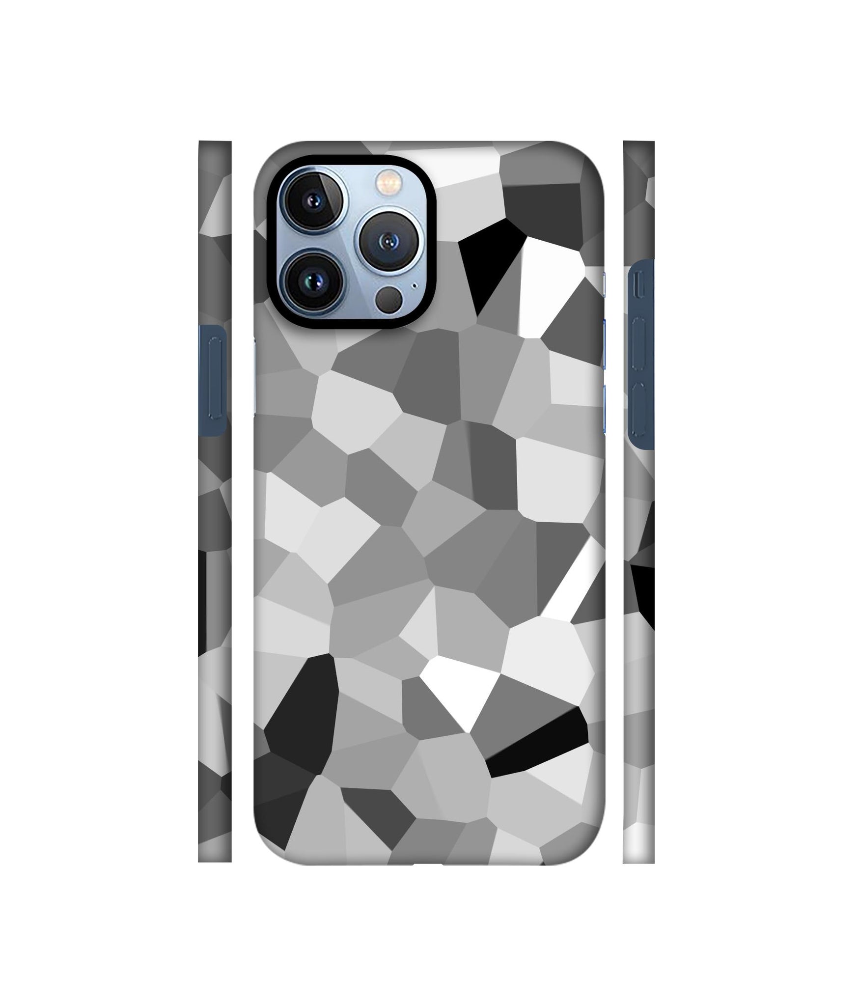 Black & White Mathematical Shape Designer Hard Back Cover for Apple iPhone 13 Pro