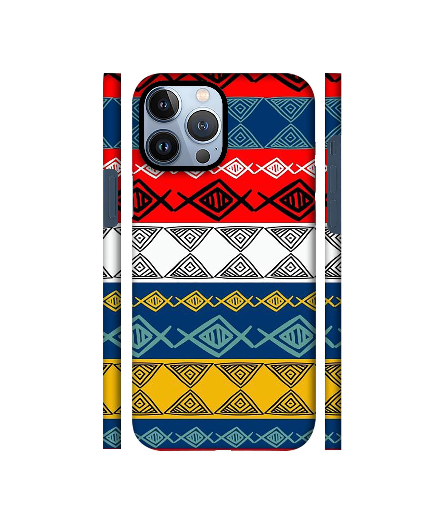 Colorful Hand Made Rangoli Art Designer Hard Back Cover for Apple iPhone 13 Pro