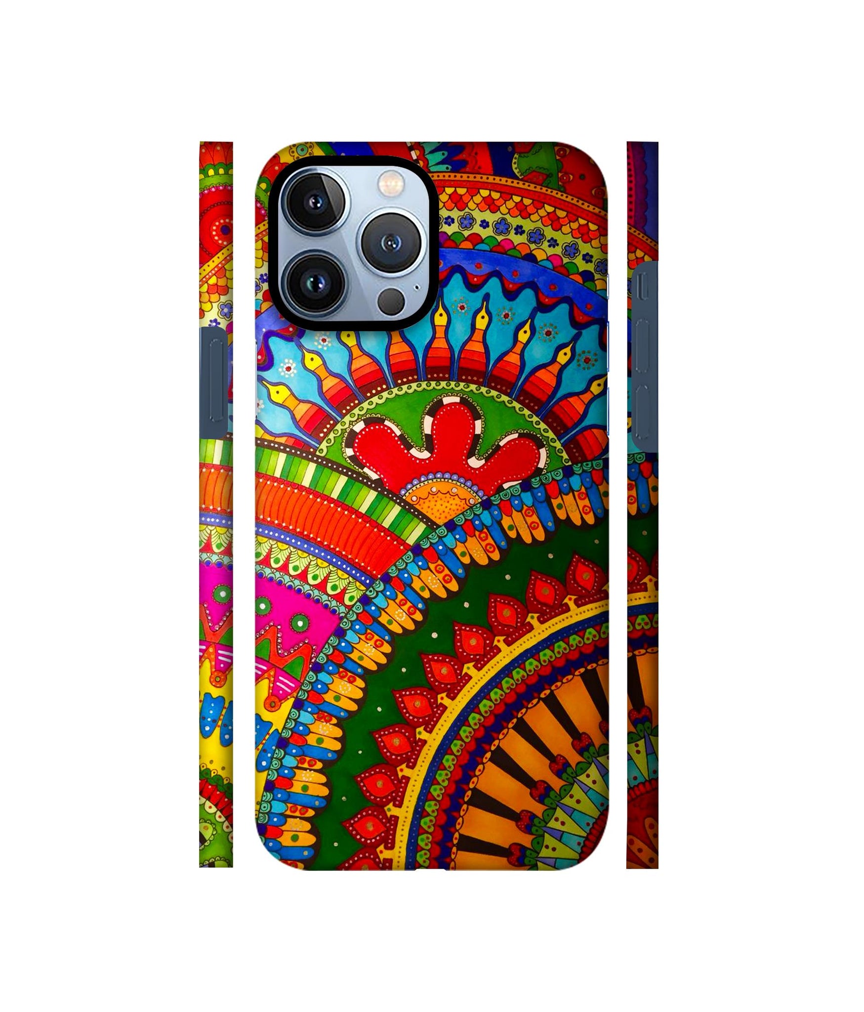 Rajasthani Rangoli Art Designer Hard Back Cover for Apple iPhone 13 Pro