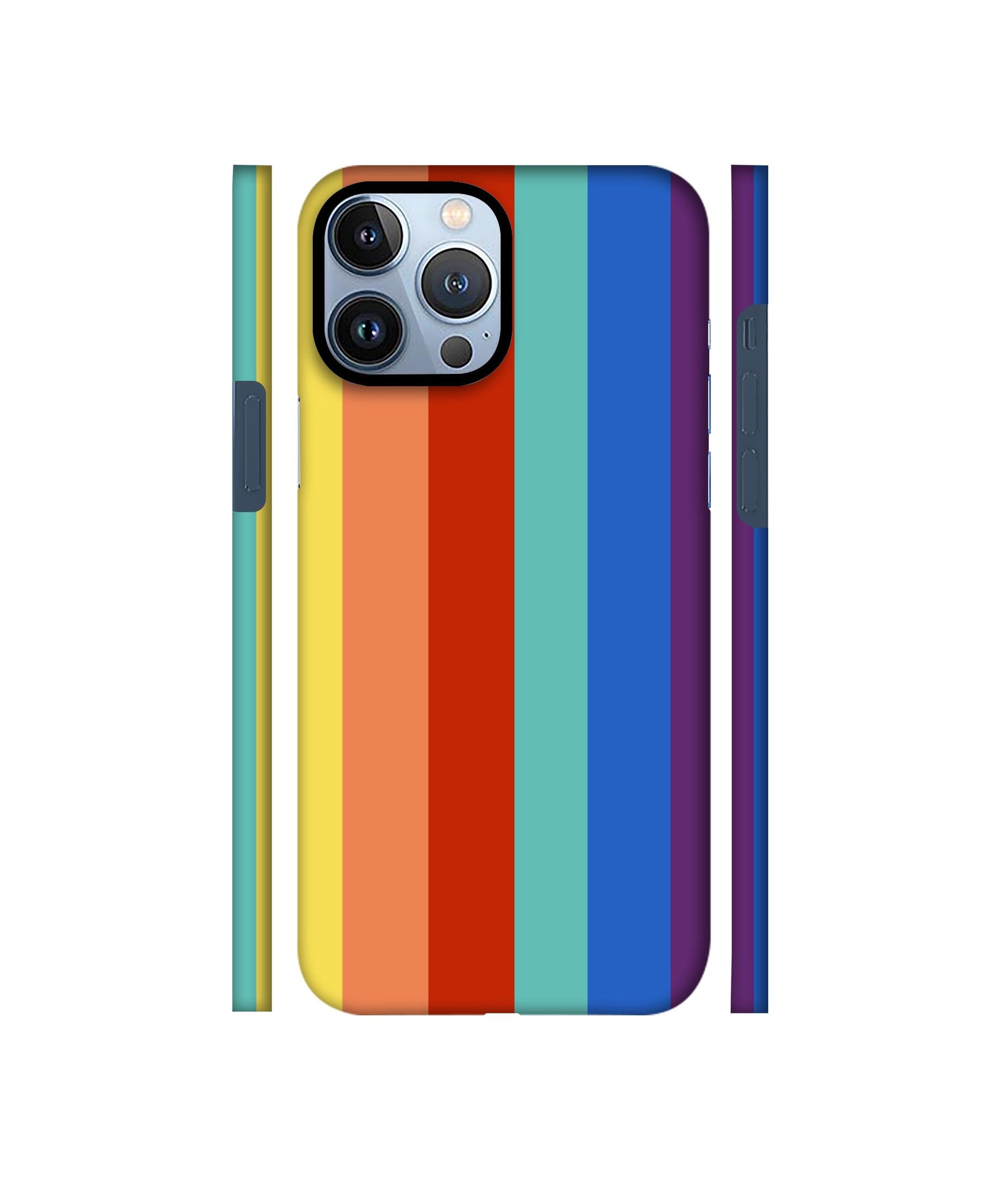 Rainbow Colors Designer Hard Back Cover for Apple iPhone 13 Pro