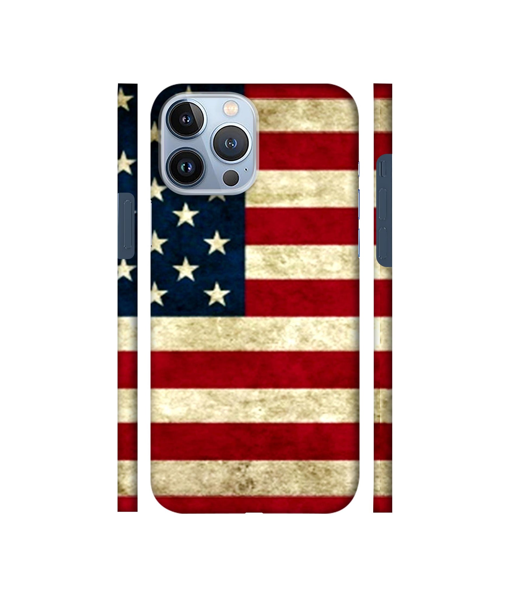 Multicoloured USA Flag Designer Hard Back Cover for Apple iPhone 13 Pro