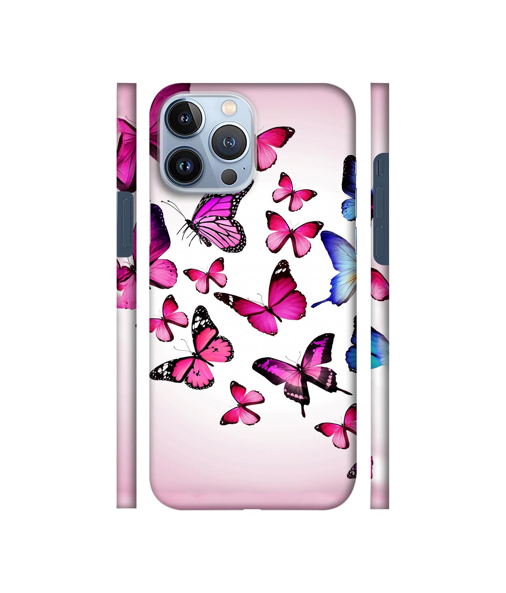 Flying Colorful Butterfly Designer Hard Back Cover for Apple iPhone 13 Pro