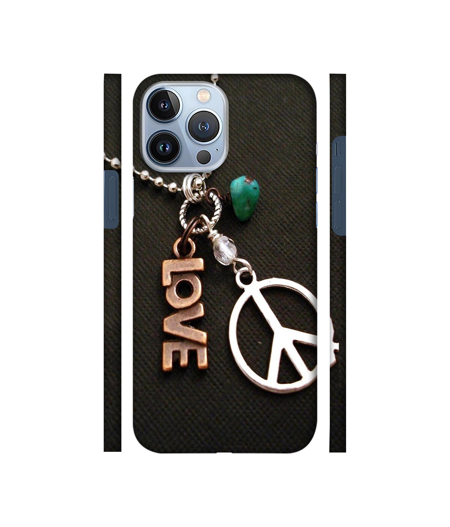 Love and Peace Designer Hard Back Cover for Apple iPhone 13 Pro