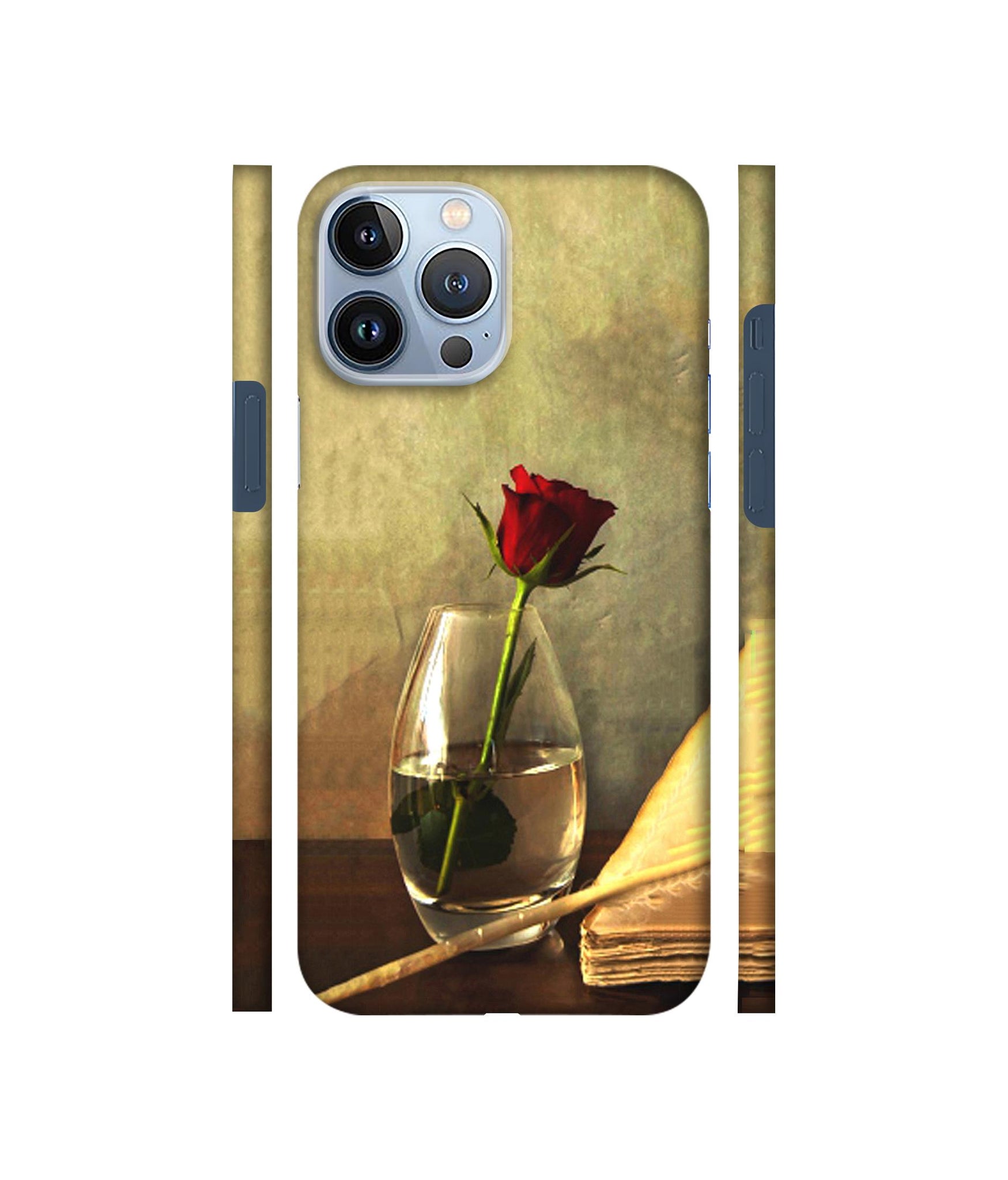 Red Rose in Glass Designer Hard Back Cover for Apple iPhone 13 Pro