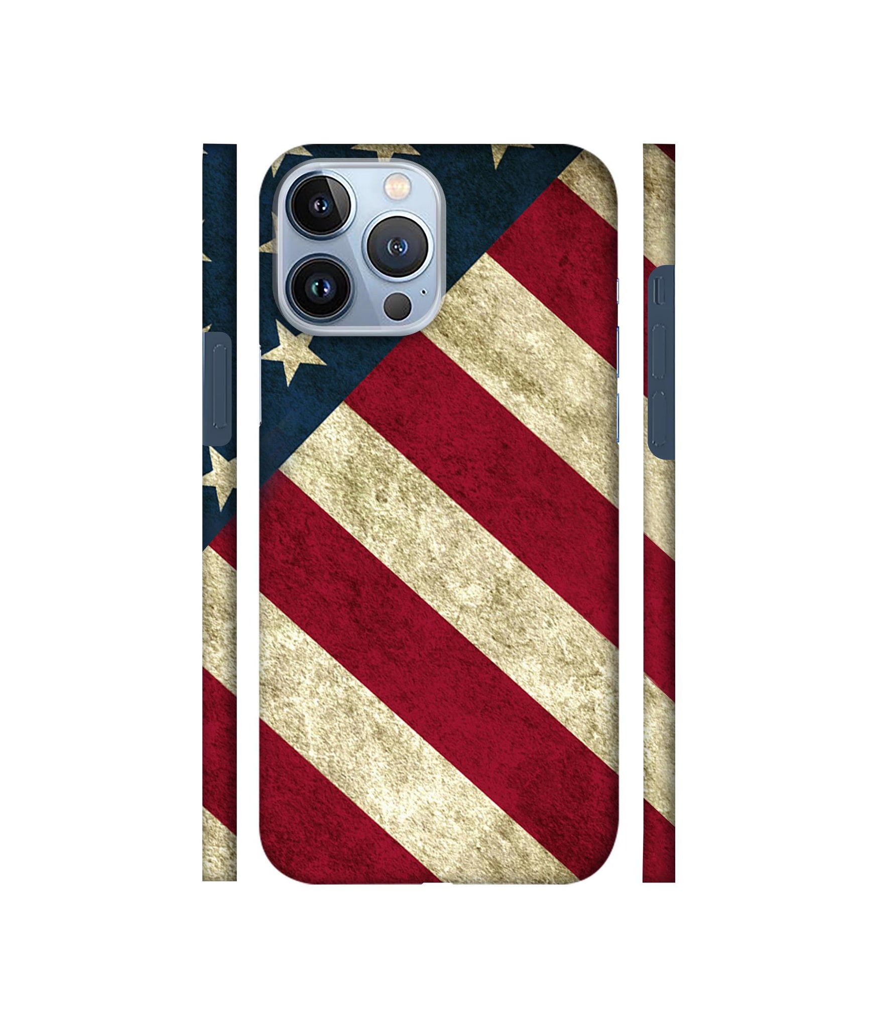 USA Flag Designer Hard Back Cover for Apple iPhone 13 Pro