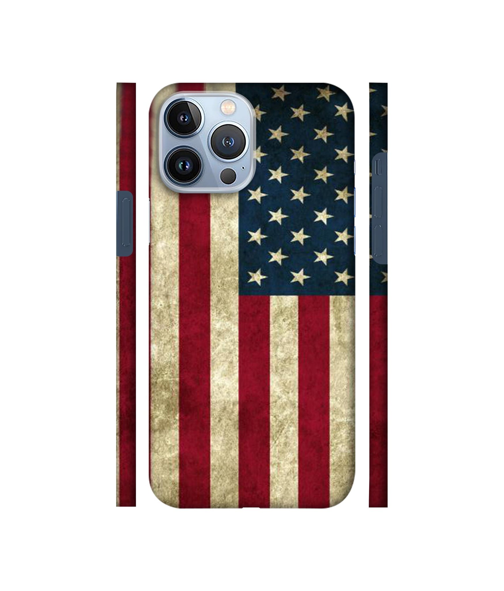 Vingate USA Flag Designer Hard Back Cover for Apple iPhone 13 Pro