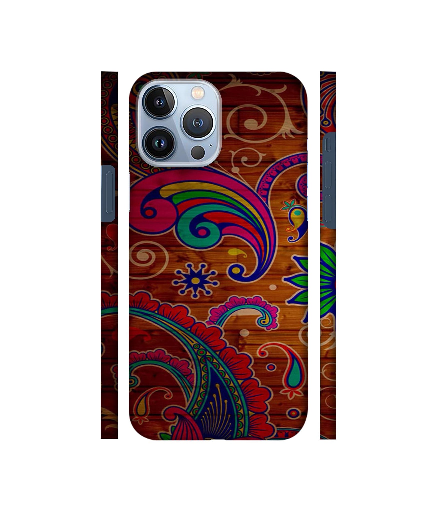 Wooden Pattern Print Designer Hard Back Cover for Apple iPhone 13 Pro