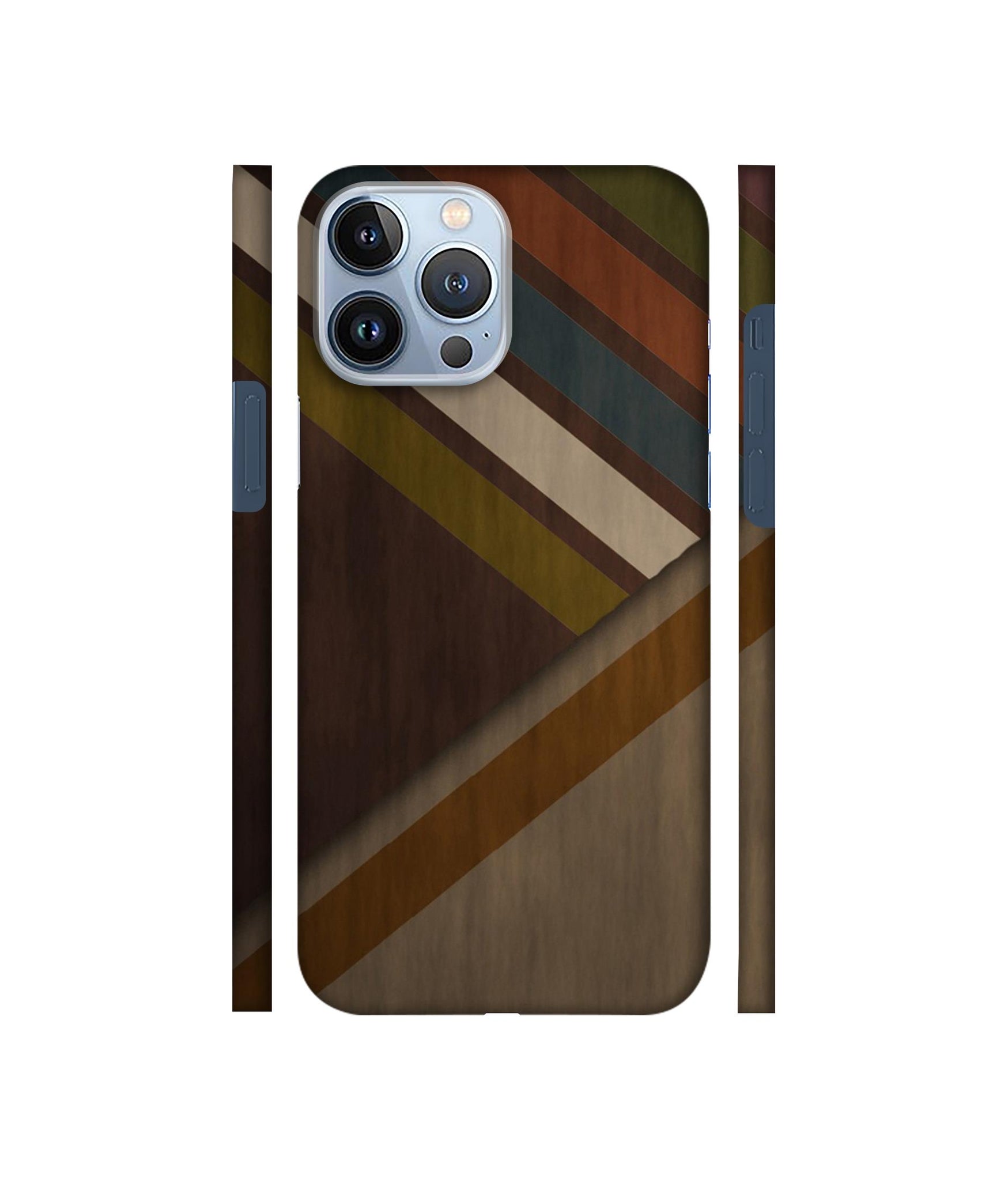 Colorful Wooden Pattern Designer Hard Back Cover for Apple iPhone 13 Pro