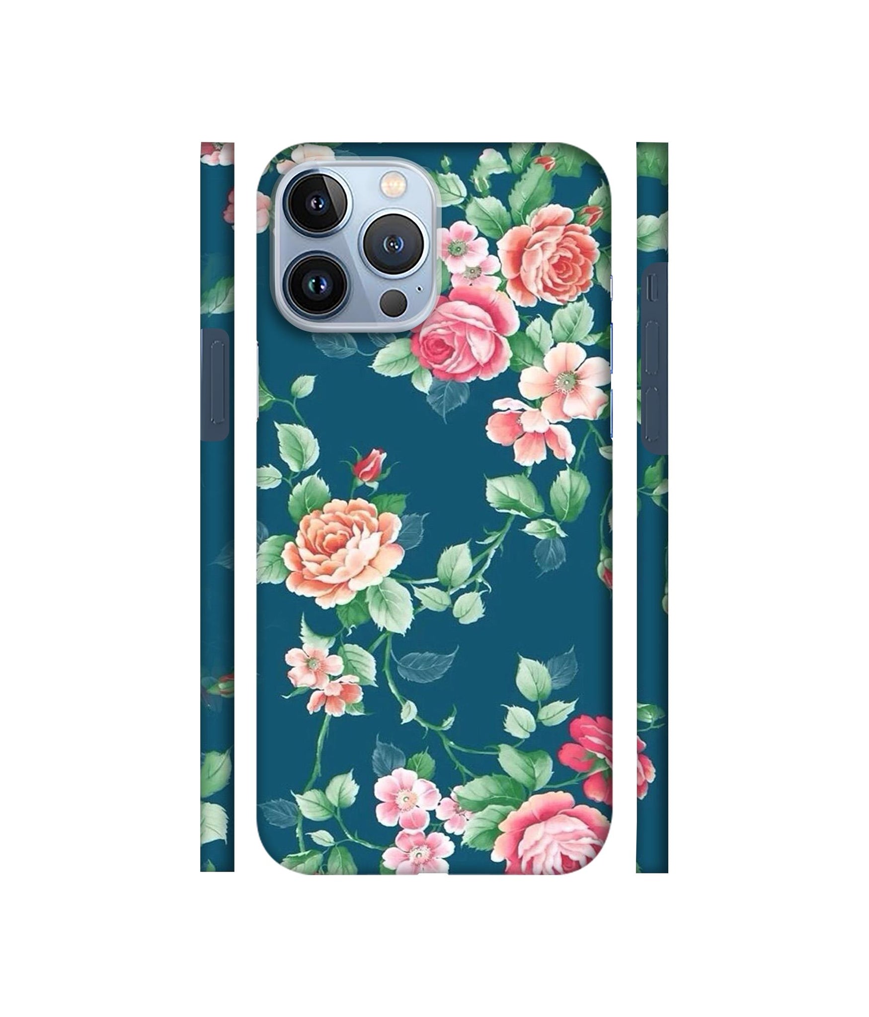 Vintage Floral Designer Hard Back Cover for Apple iPhone 13 Pro