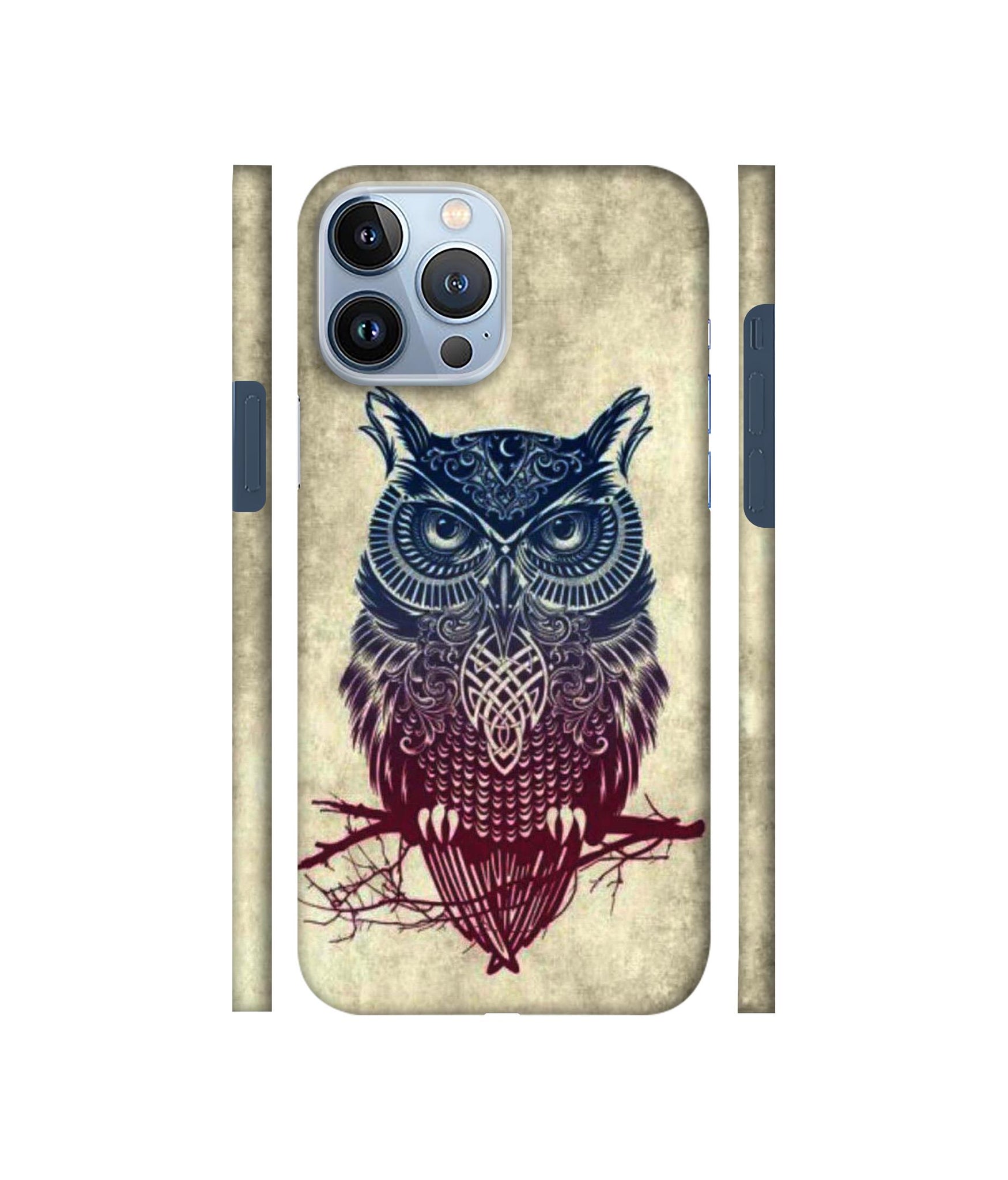 Owl Pattern Designer Hard Back Cover for Apple iPhone 13 Pro