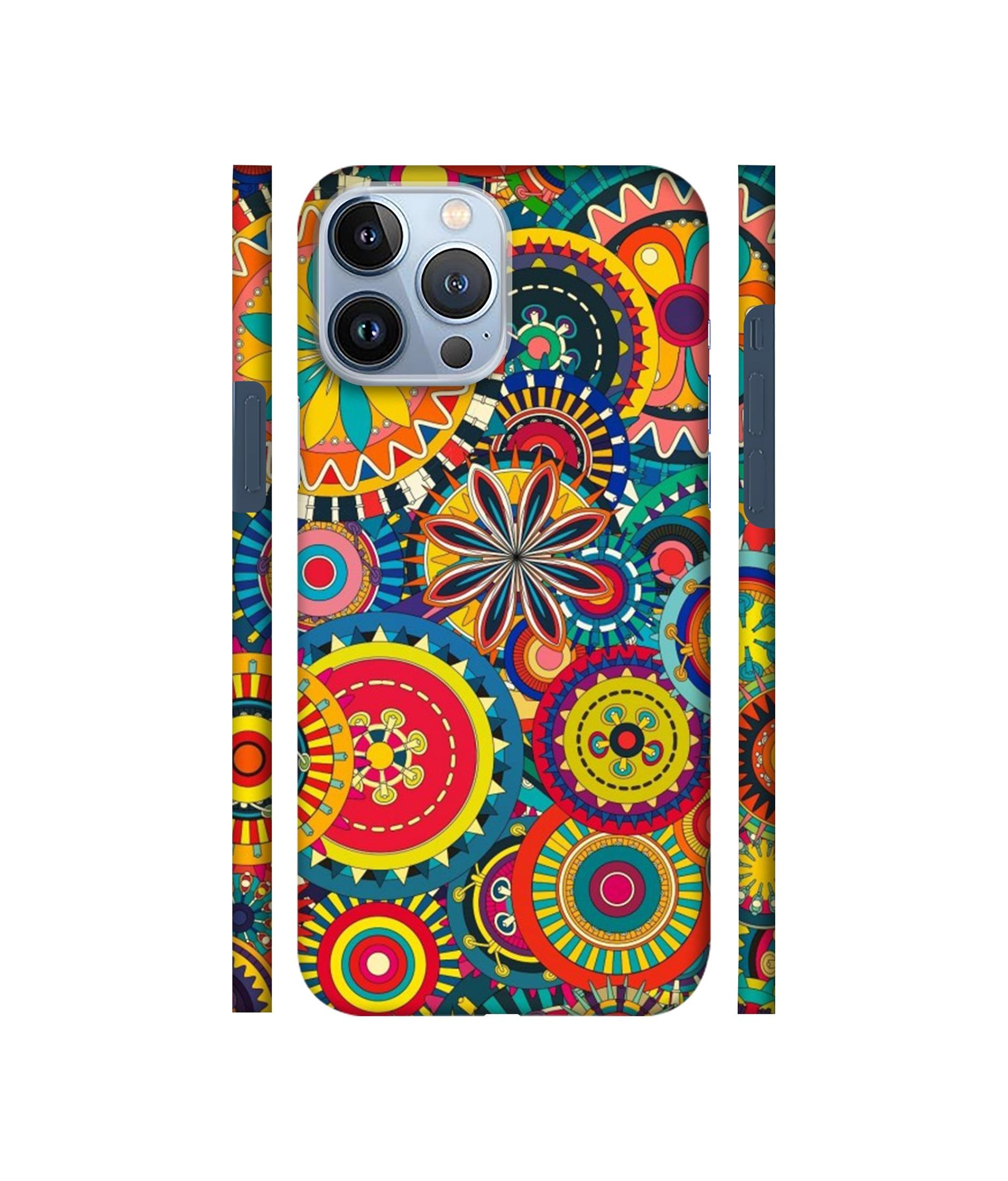 Ring Pattern Print Designer Hard Back Cover for Apple iPhone 13 Pro