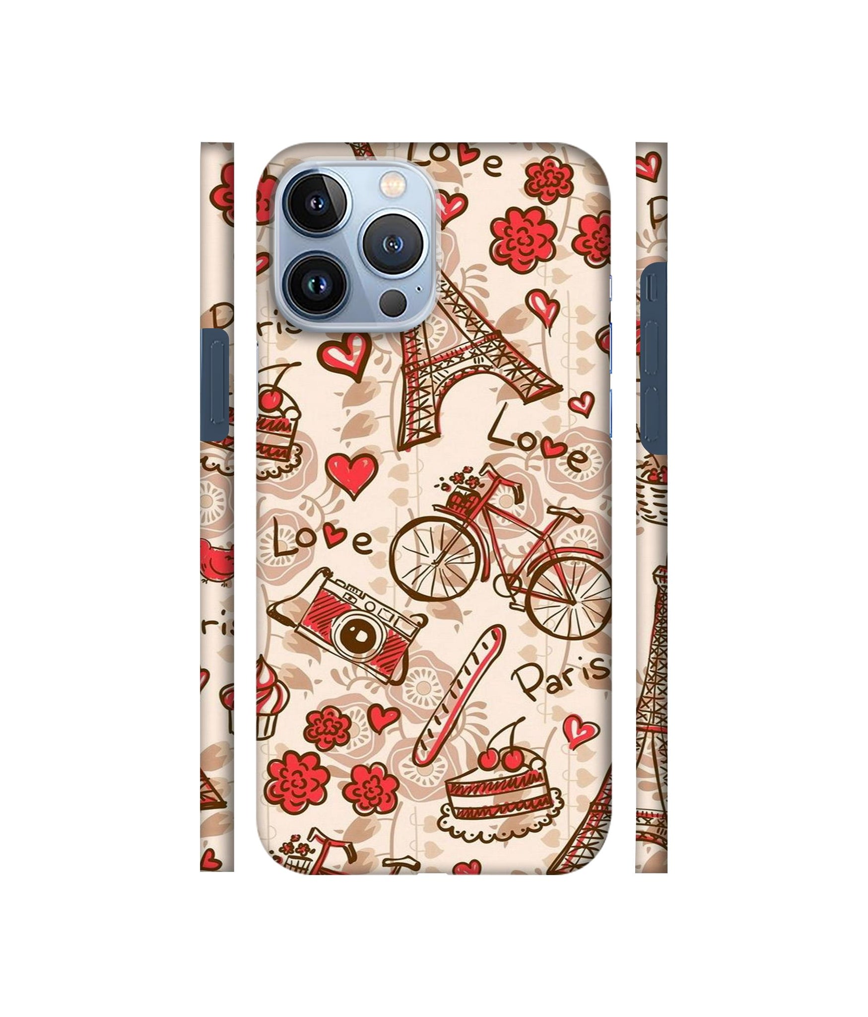 Vintage Paris Designer Hard Back Cover for Apple iPhone 13 Pro