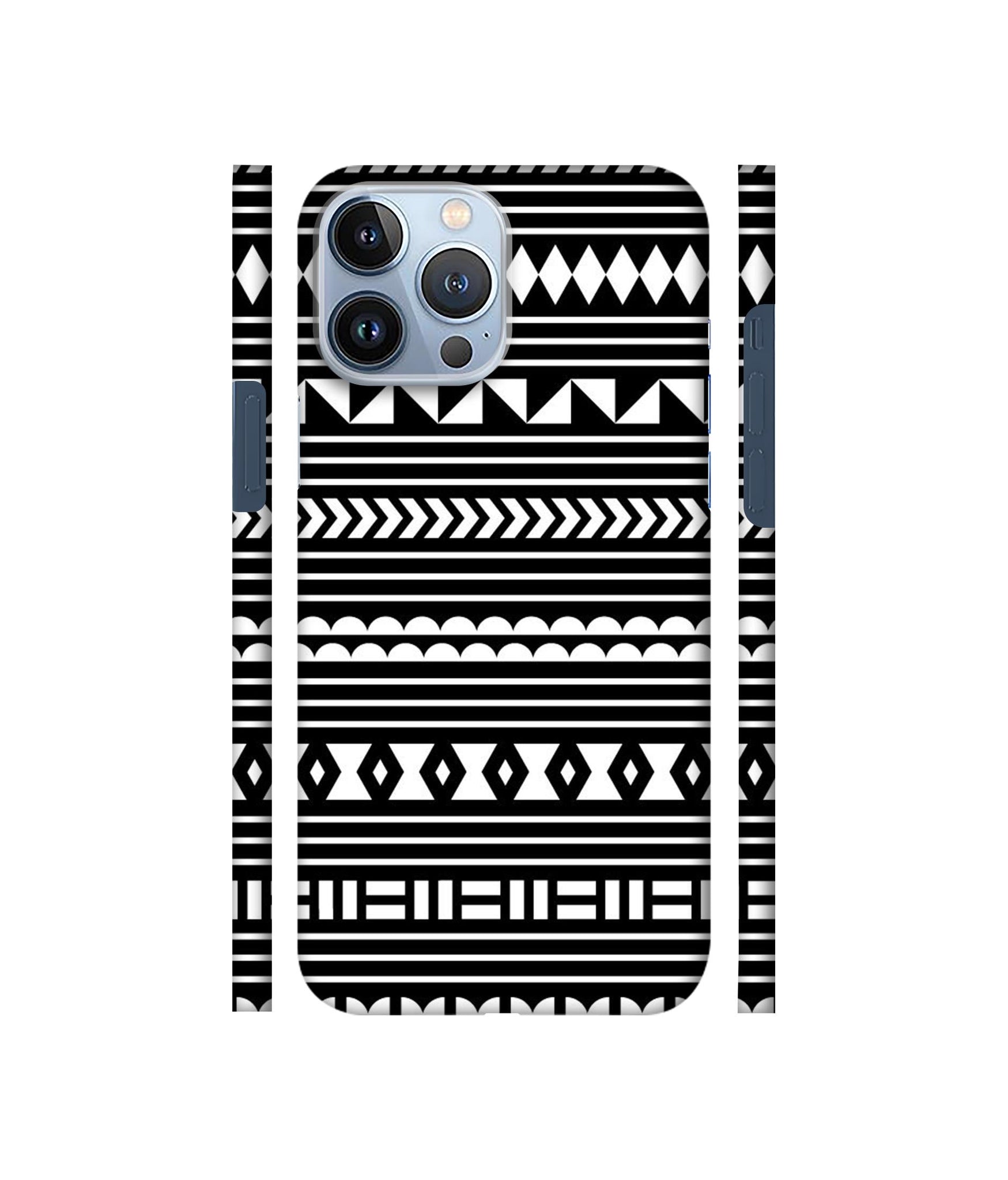 Black Pattern Designer Hard Back Cover for Apple iPhone 13 Pro