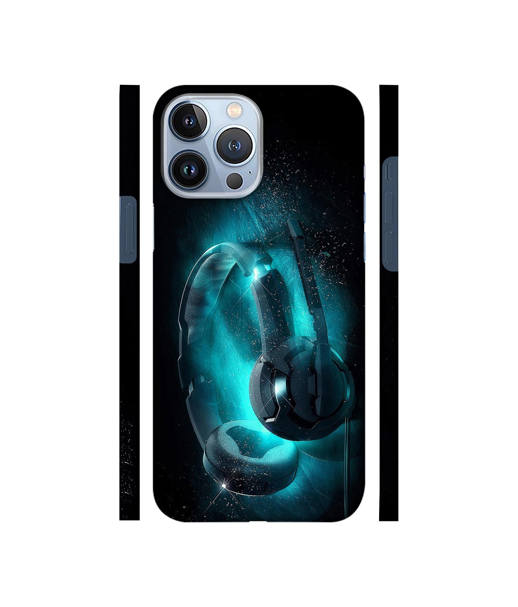 Cool Headphone Designer Hard Back Cover for Apple iPhone 13 Pro