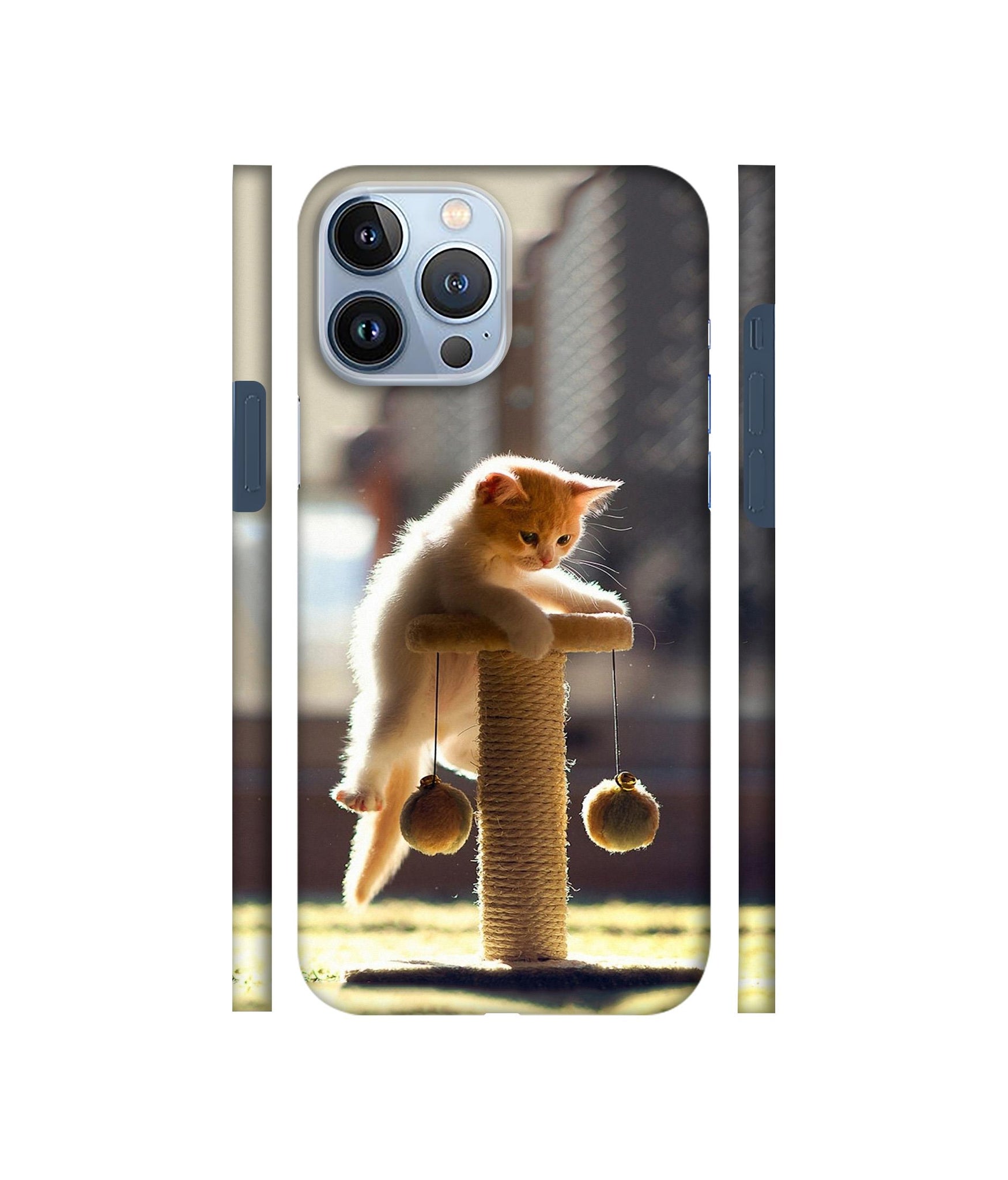 Cat Climbing Designer Hard Back Cover for Apple iPhone 13 Pro