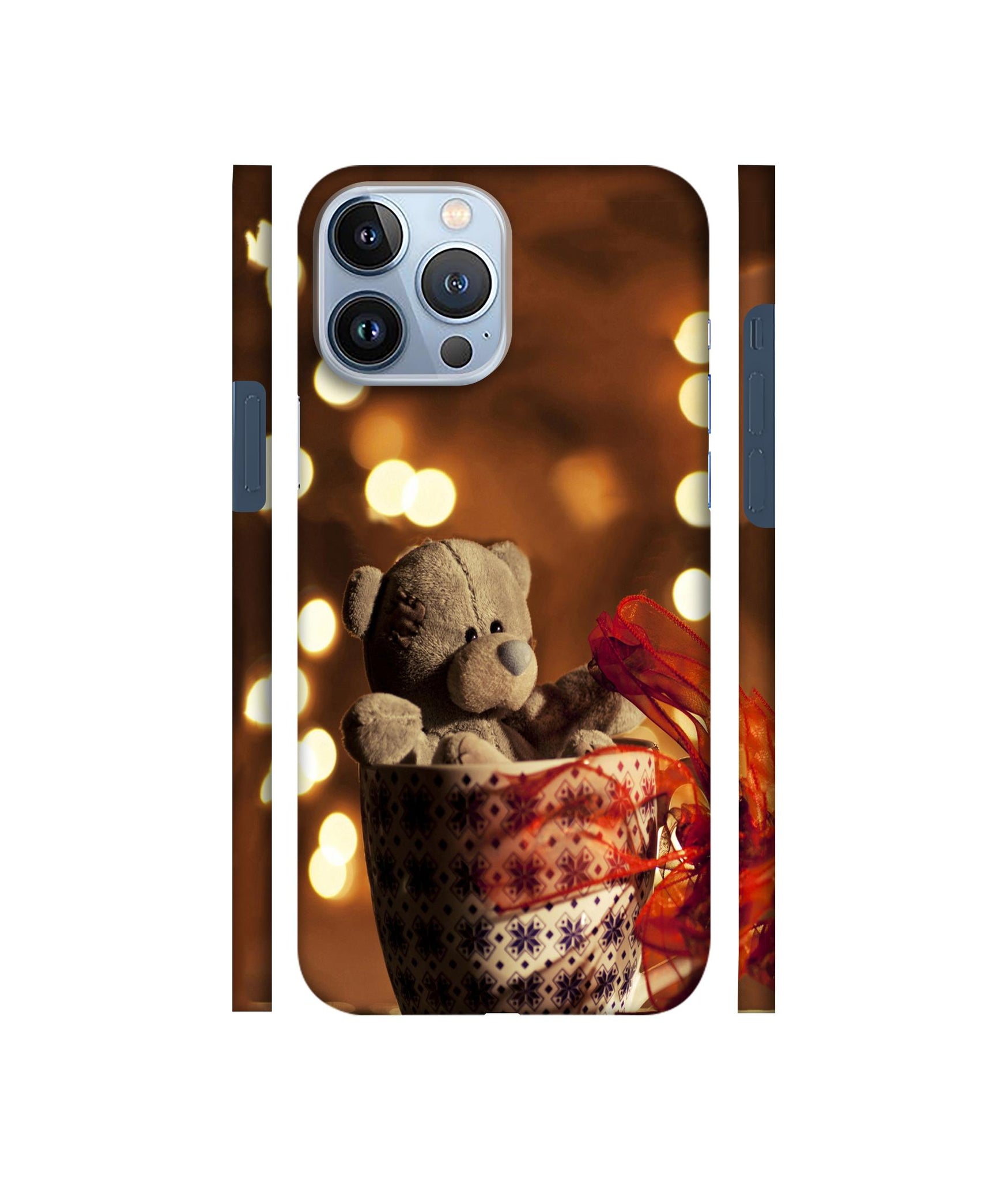 Teddy In Cup Designer Hard Back Cover for Apple iPhone 13 Pro