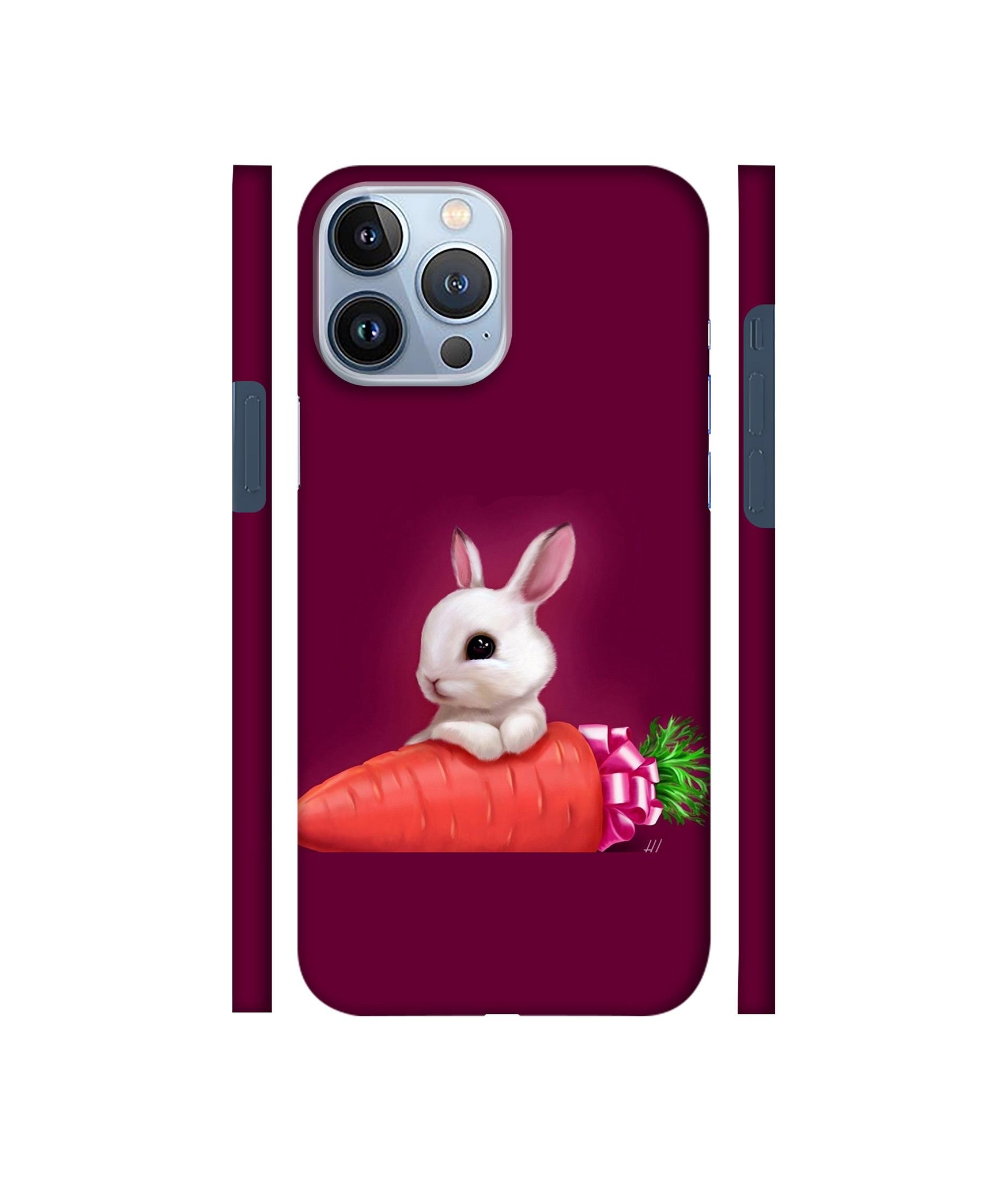 Bunny With Carrot Designer Hard Back Cover for Apple iPhone 13 Pro