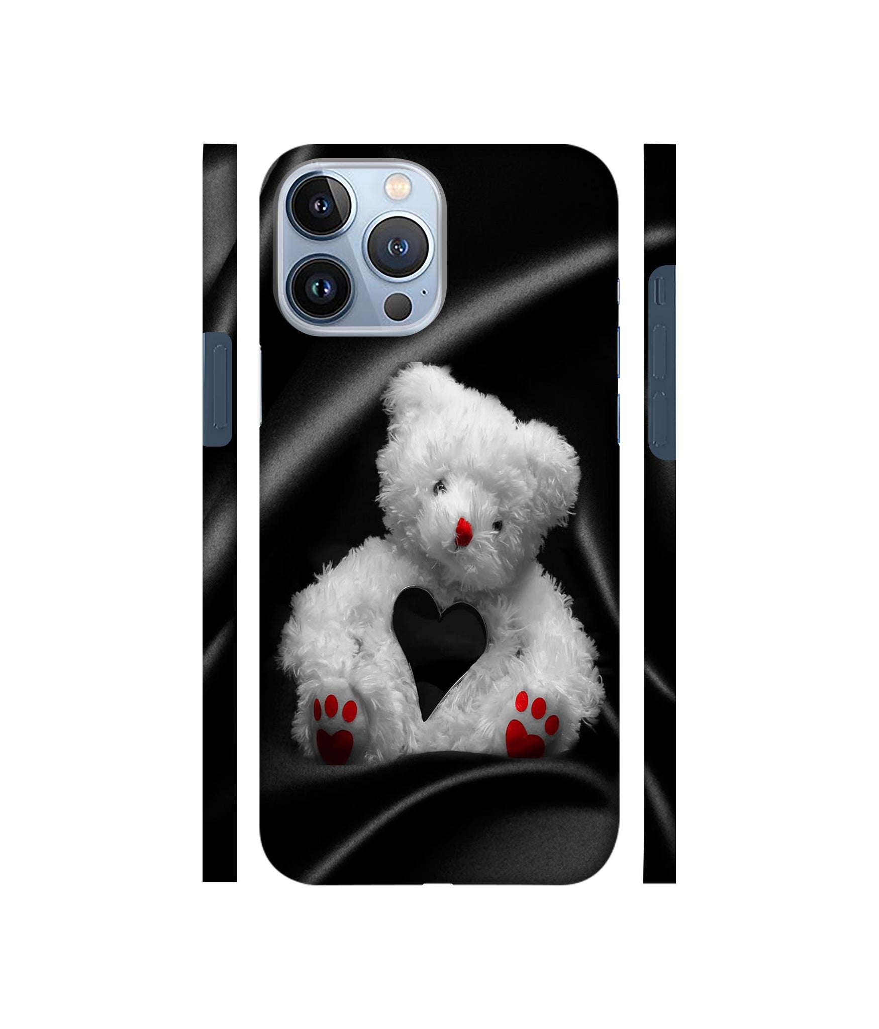 White Teddy Bear Designer Hard Back Cover for Apple iPhone 13 Pro