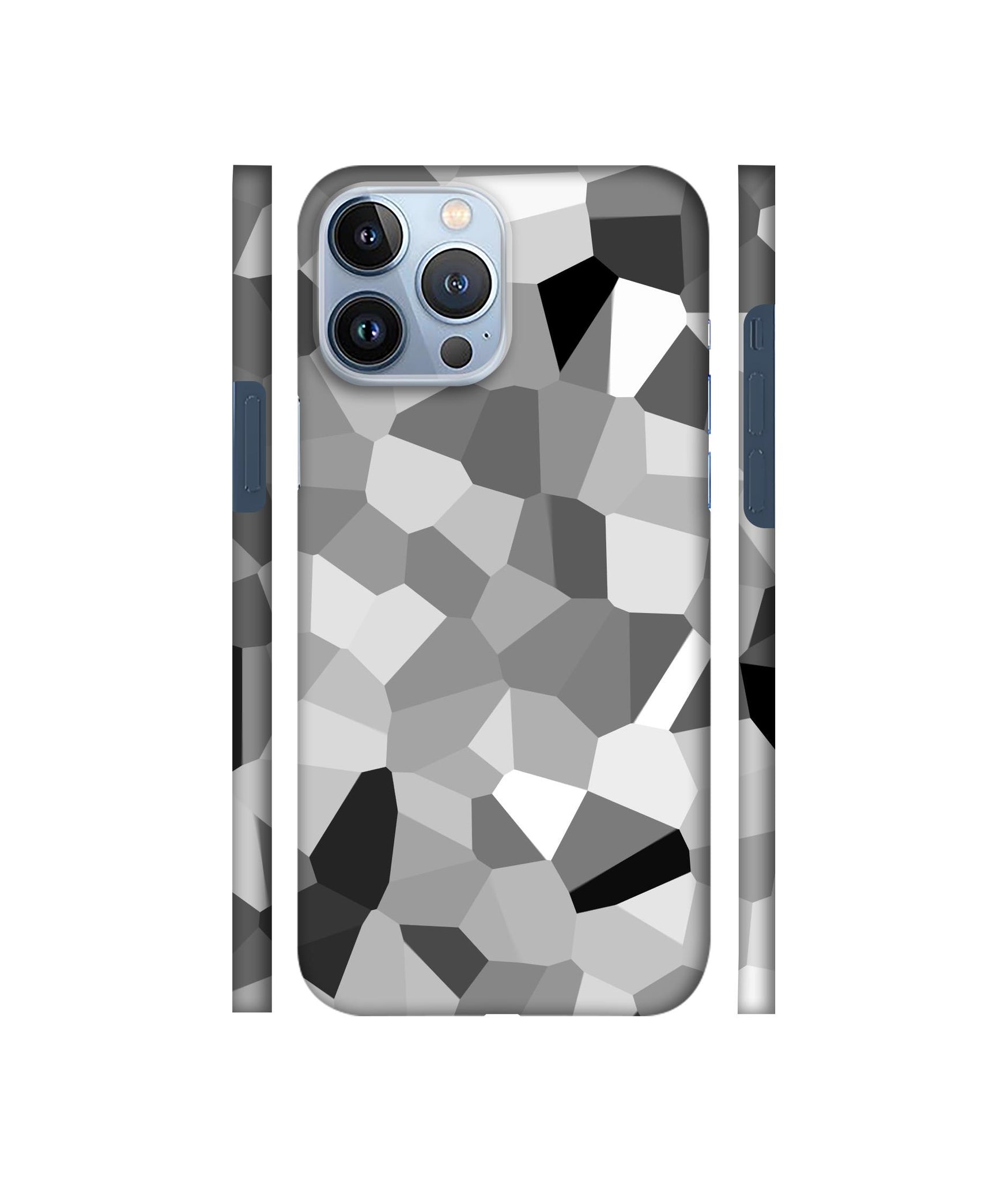 Black & White Mathematical Shape Designer Hard Back Cover for Apple iPhone 13 Pro