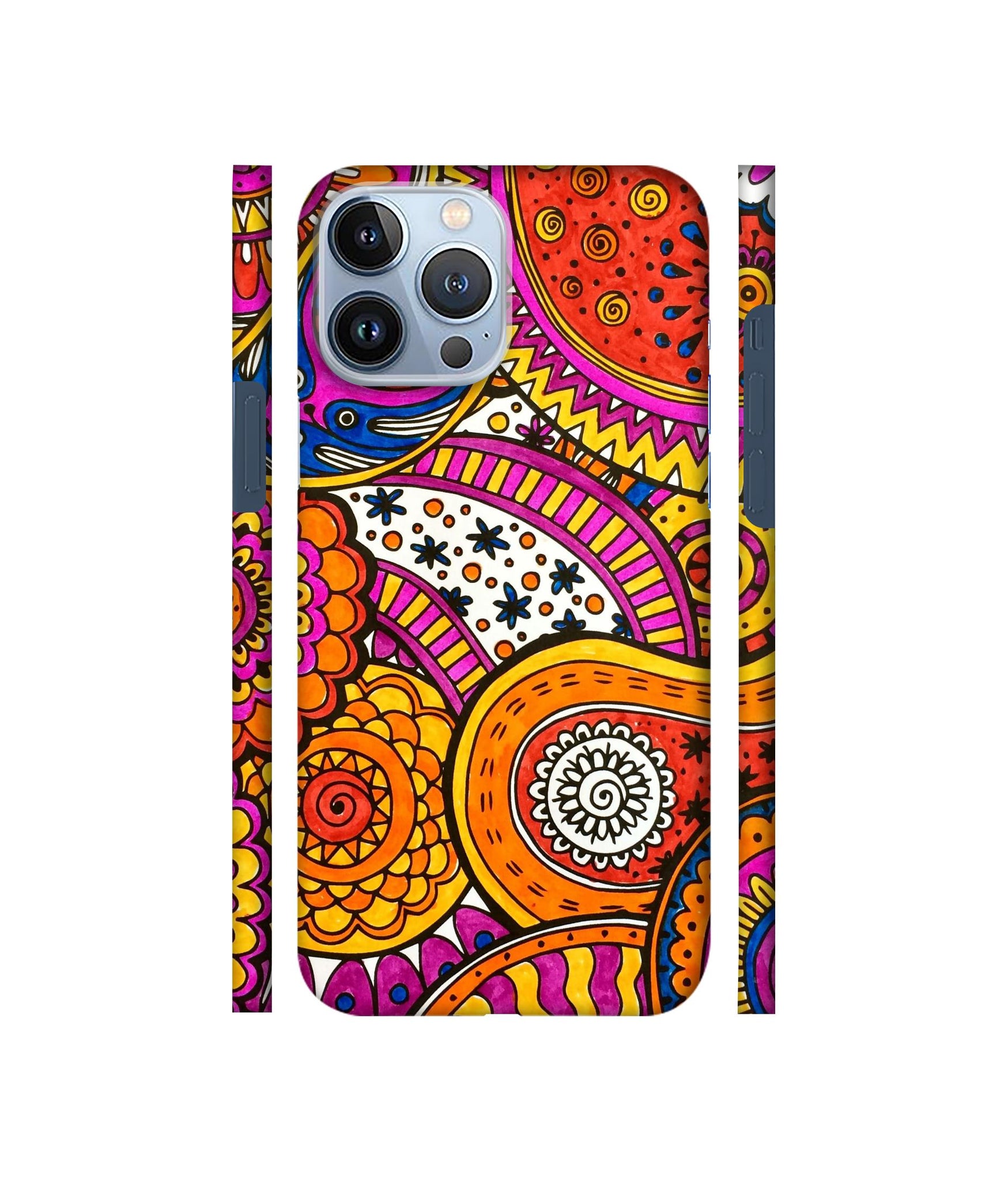 Rangoli Paisley Art Designer Hard Back Cover for Apple iPhone 13 Pro