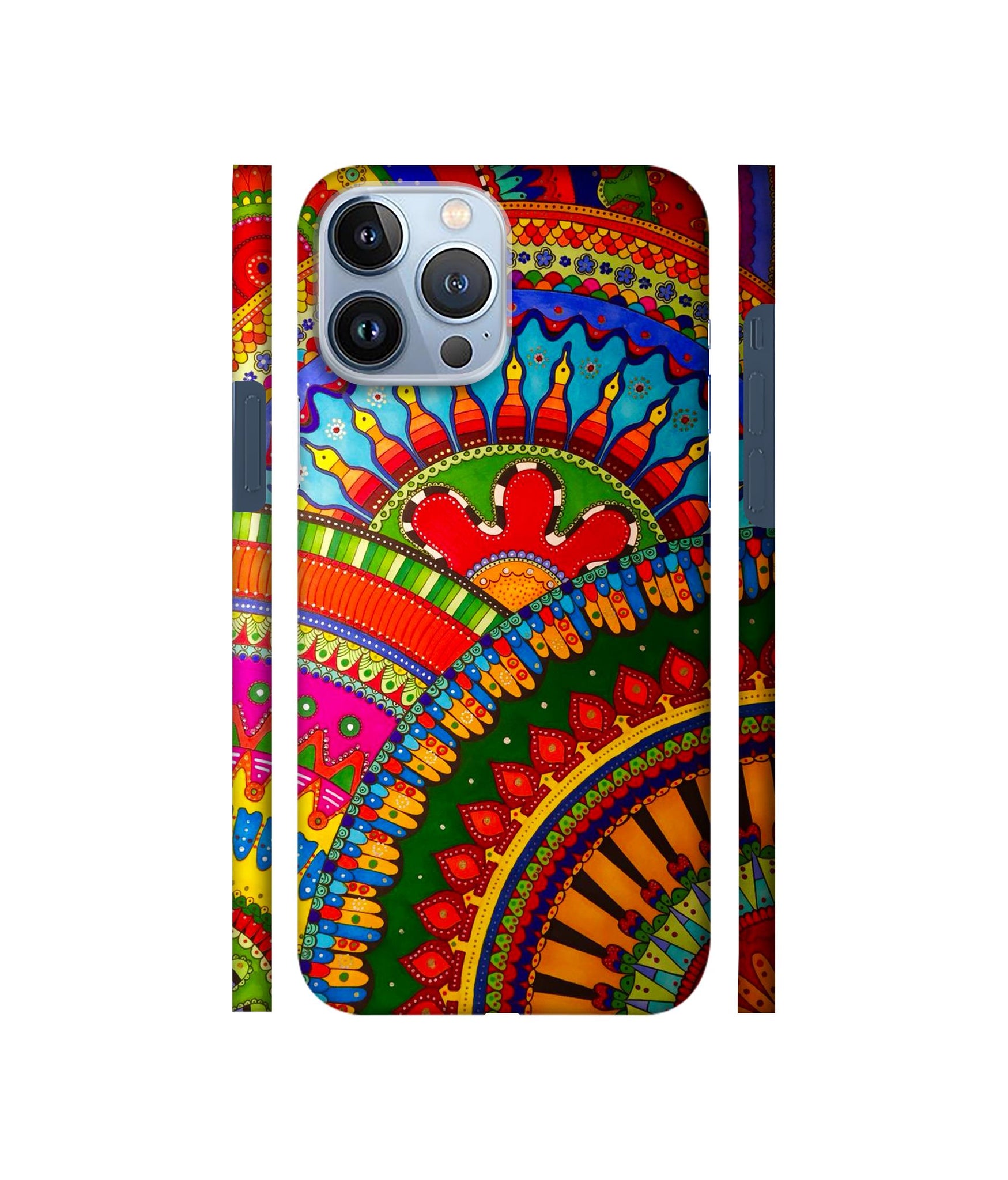 Rajasthani Rangoli Art Designer Hard Back Cover for Apple iPhone 13 Pro