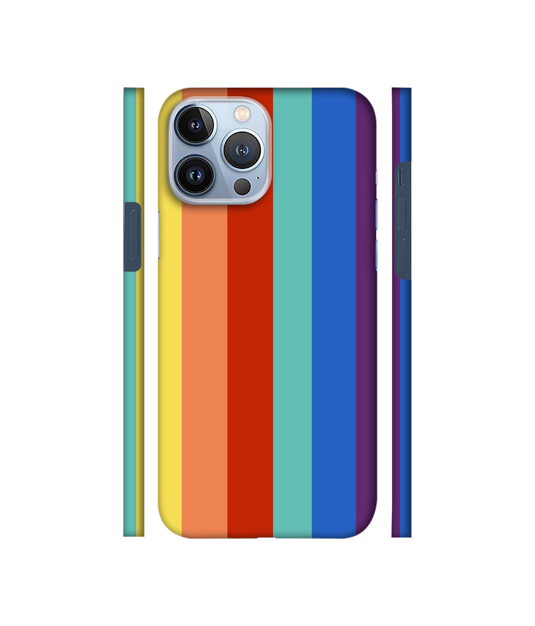 Rainbow Colors Designer Hard Back Cover for Apple iPhone 13 Pro