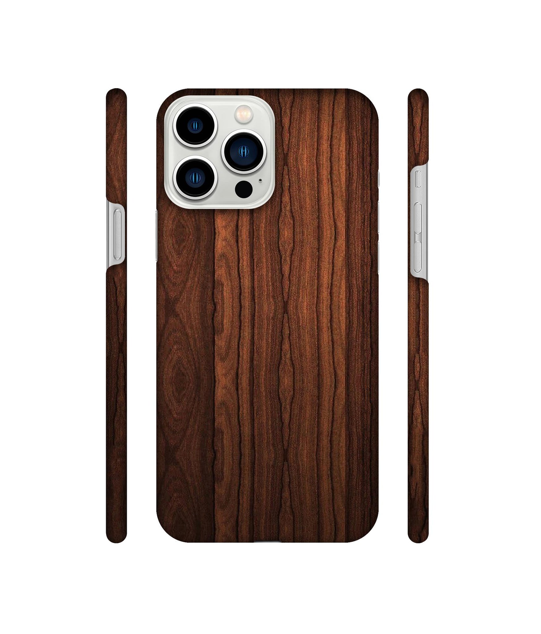 Brown Wooden Texture Designer Hard Back Cover for Apple iPhone 13 Pro Max