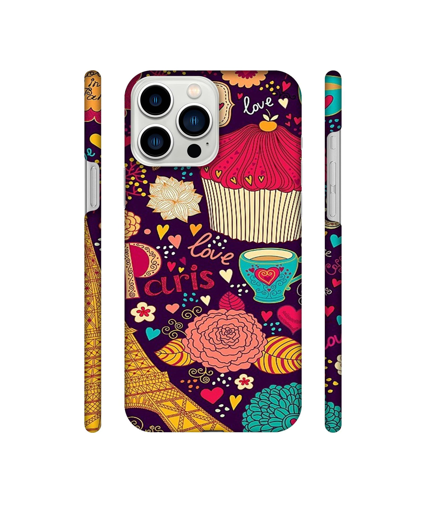 Paris Flower Love Designer Hard Back Cover for Apple iPhone 13 Pro Max