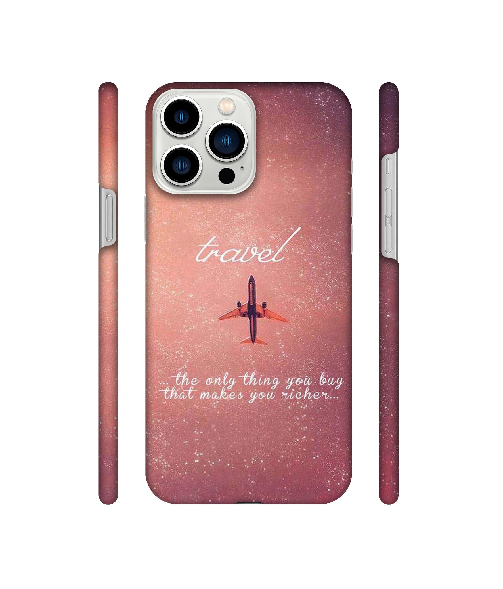 Travel with Plane Designer Hard Back Cover for Apple iPhone 13 Pro Max