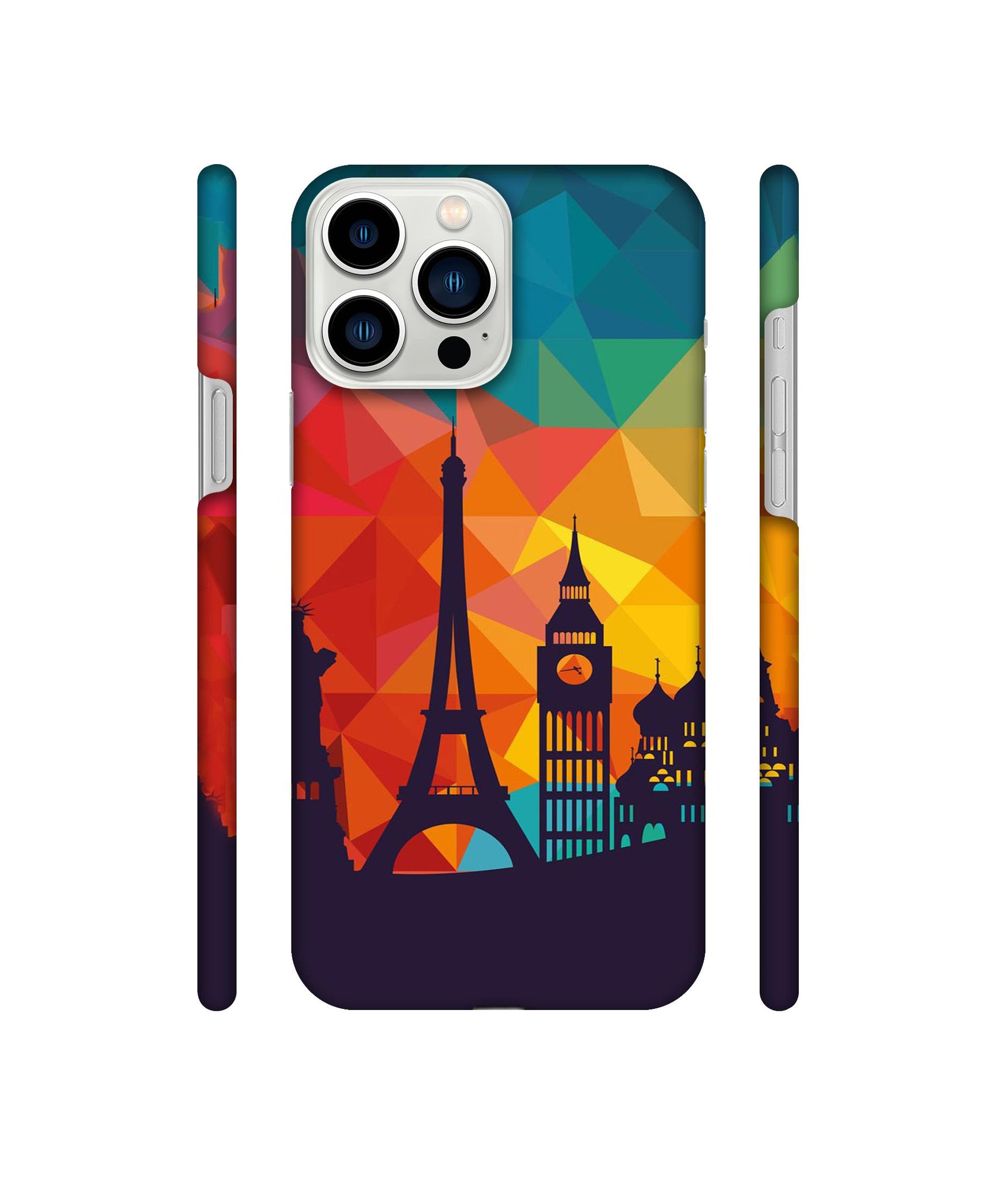 Colored Paris Designer Hard Back Cover for Apple iPhone 13 Pro Max