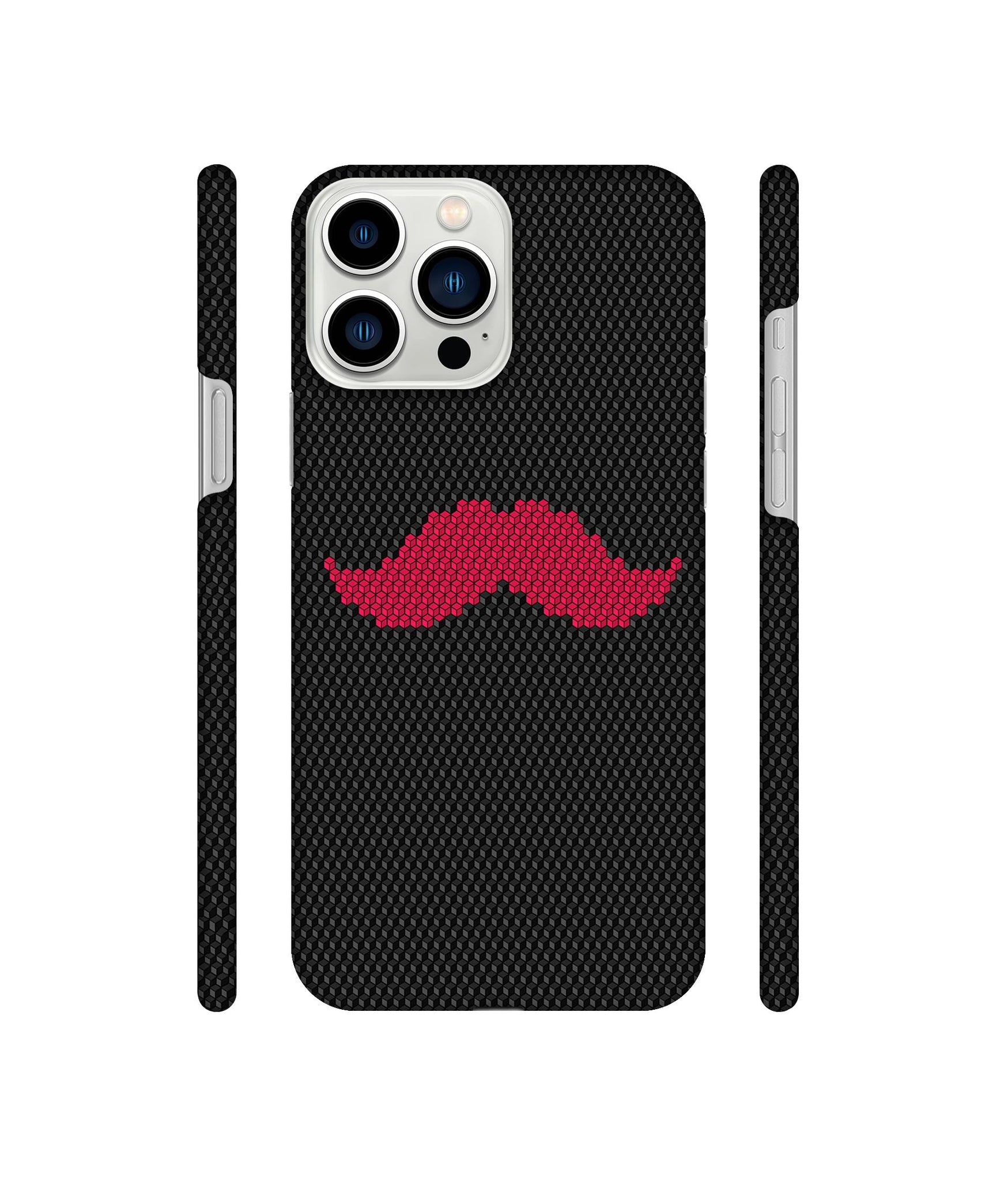 Pink Mustache Pattern Designer Hard Back Cover for Apple iPhone 13 Pro Max