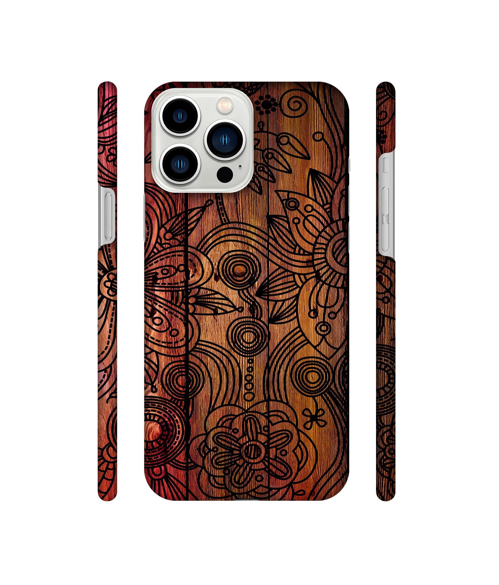 Dark Wooden Background Designer Hard Back Cover for Apple iPhone 13 Pro Max