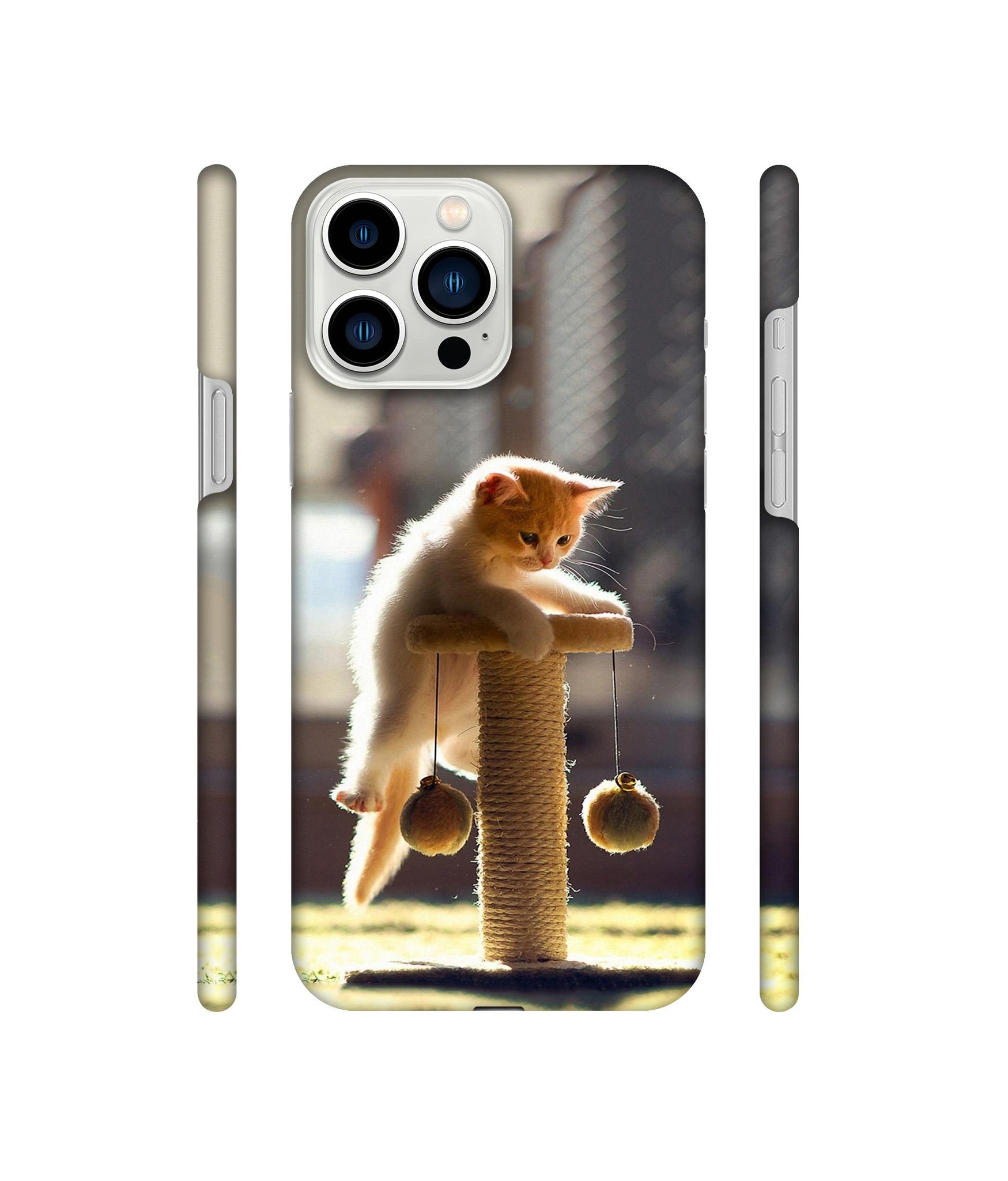 Cat Climbing Designer Hard Back Cover for Apple iPhone 13 Pro Max