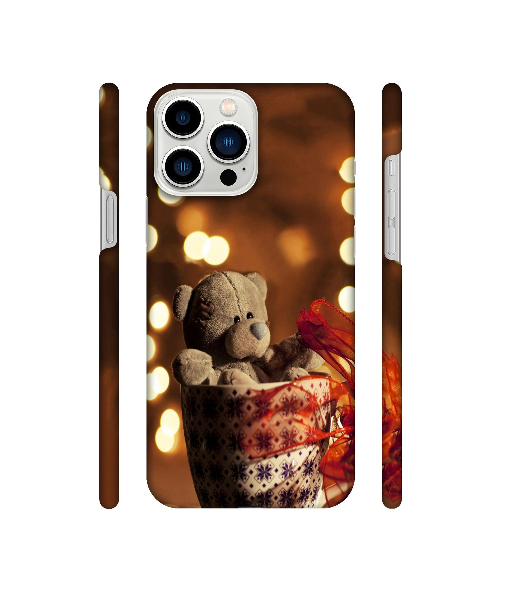 Teddy In Cup Designer Hard Back Cover for Apple iPhone 13 Pro Max