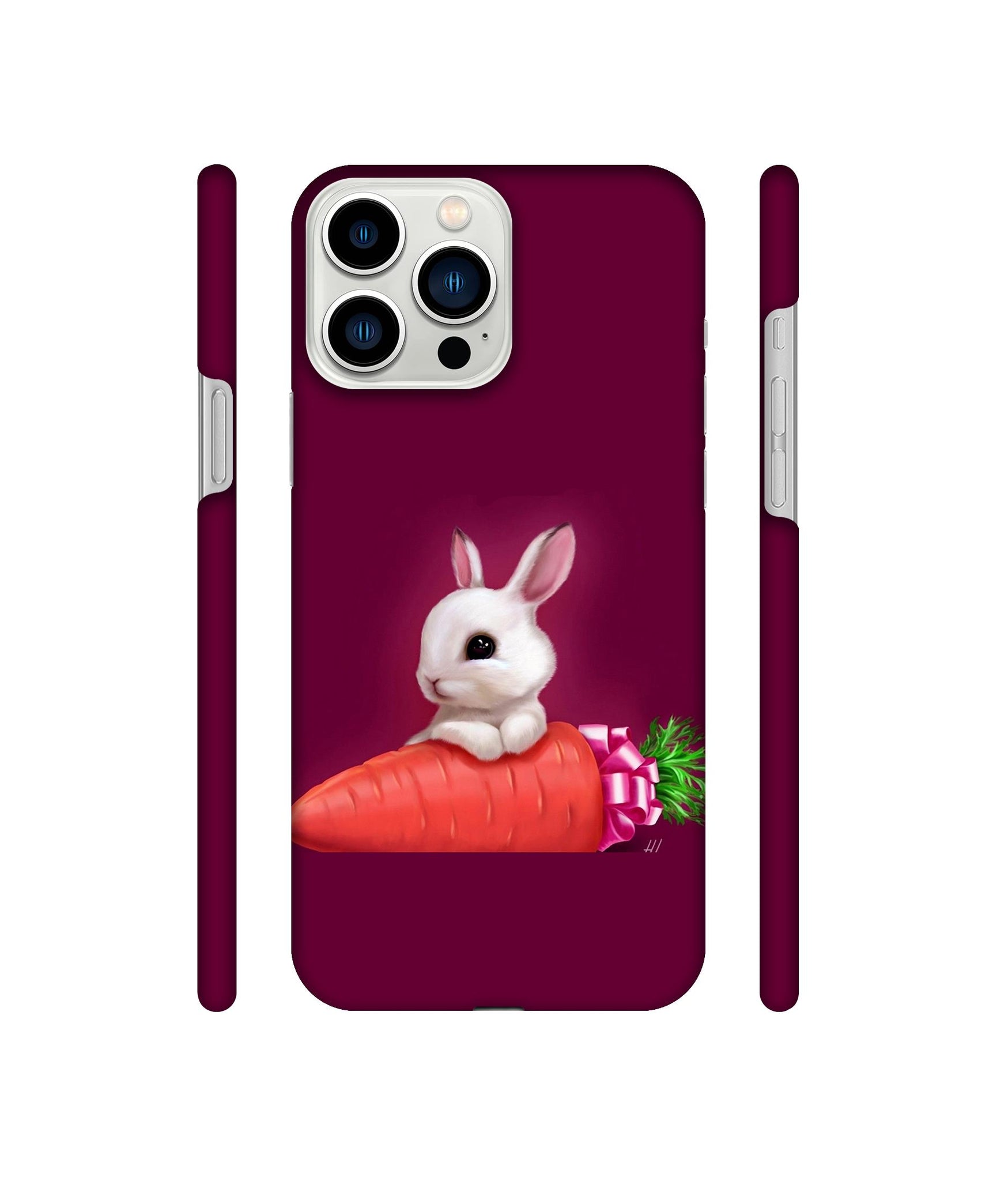 Bunny With Carrot Designer Hard Back Cover for Apple iPhone 13 Pro Max