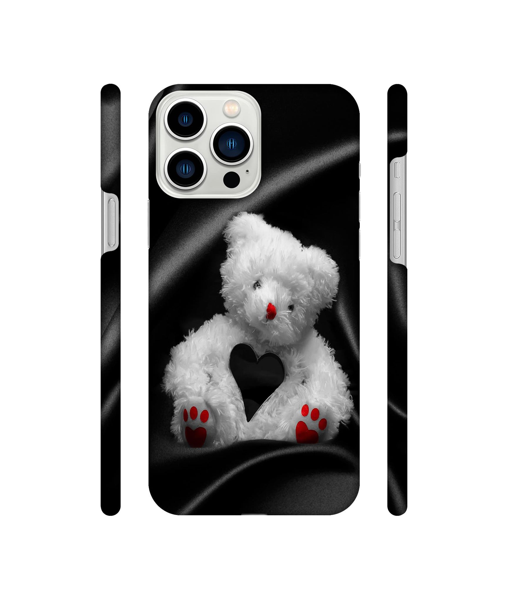 White Teddy Bear Designer Hard Back Cover for Apple iPhone 13 Pro Max