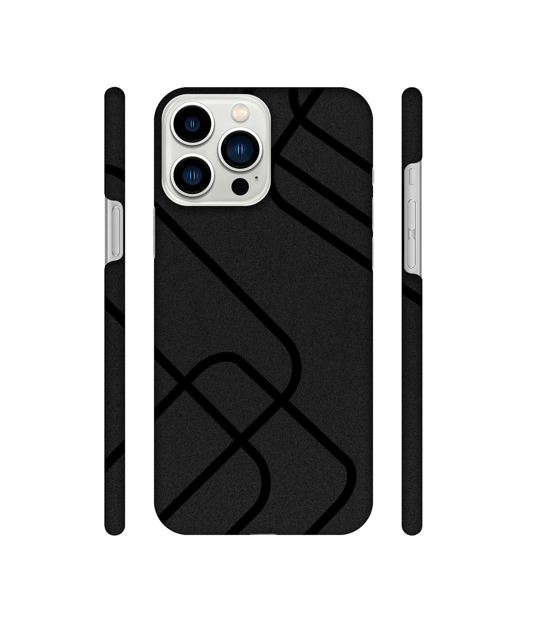 Zig-Zag Black Line Designer Hard Back Cover for Apple iPhone 13 Pro Max