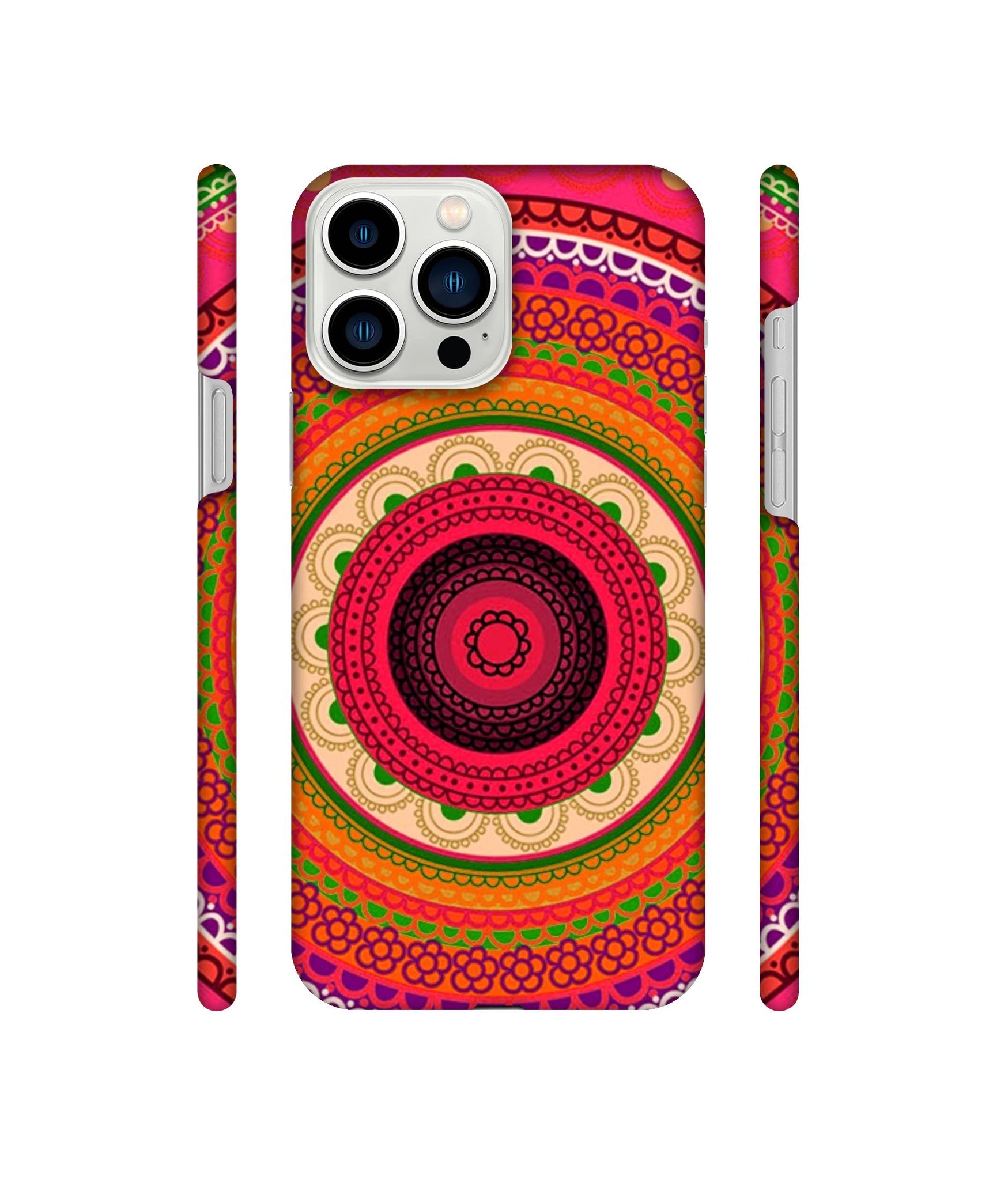 Round Rangoli Designer Hard Back Cover for Apple iPhone 13 Pro Max